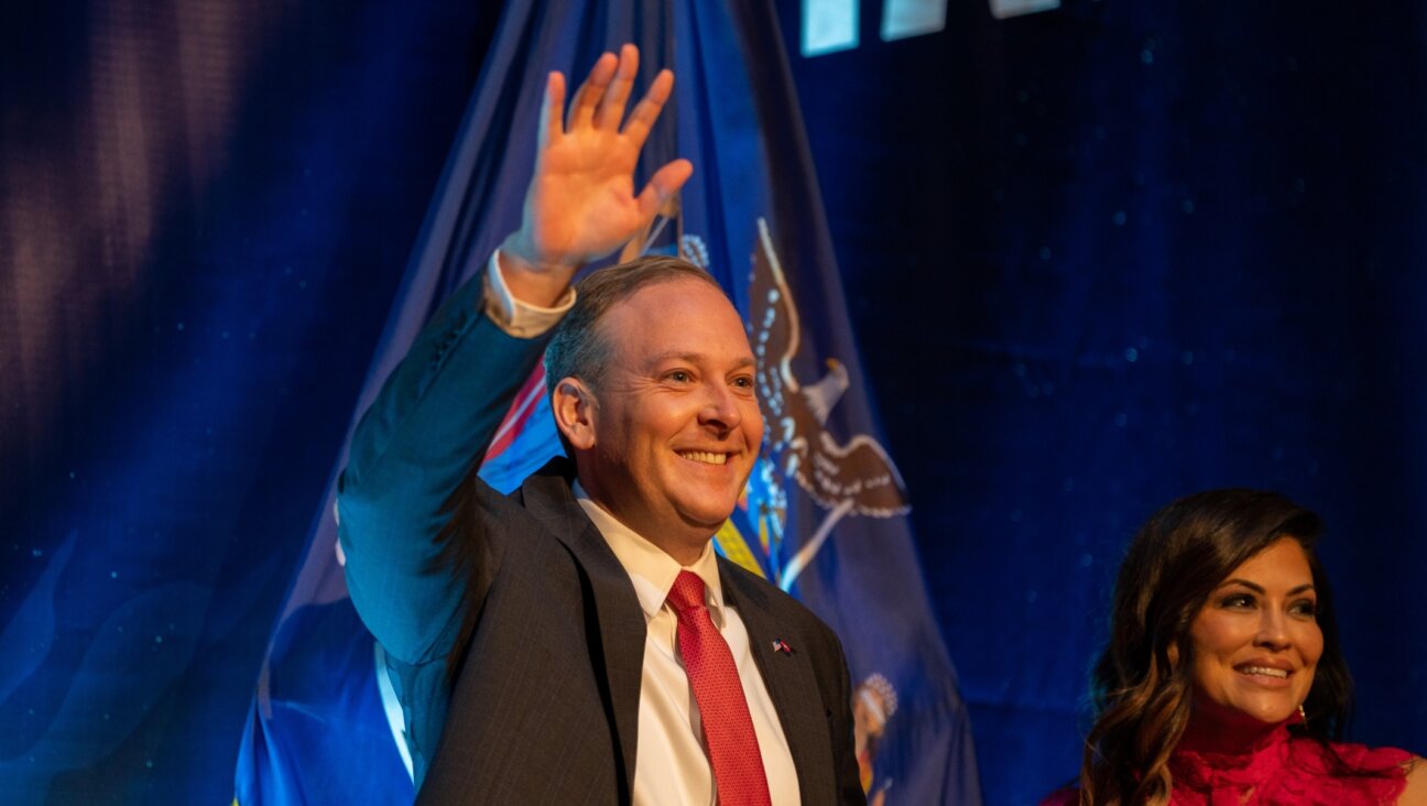 New York Rupublican gubernatorial candidate Lee Zeldin waves to supporters at his election night party in New York City, Nov. 8, 2022. (David Dee Delgado/Getty Images)