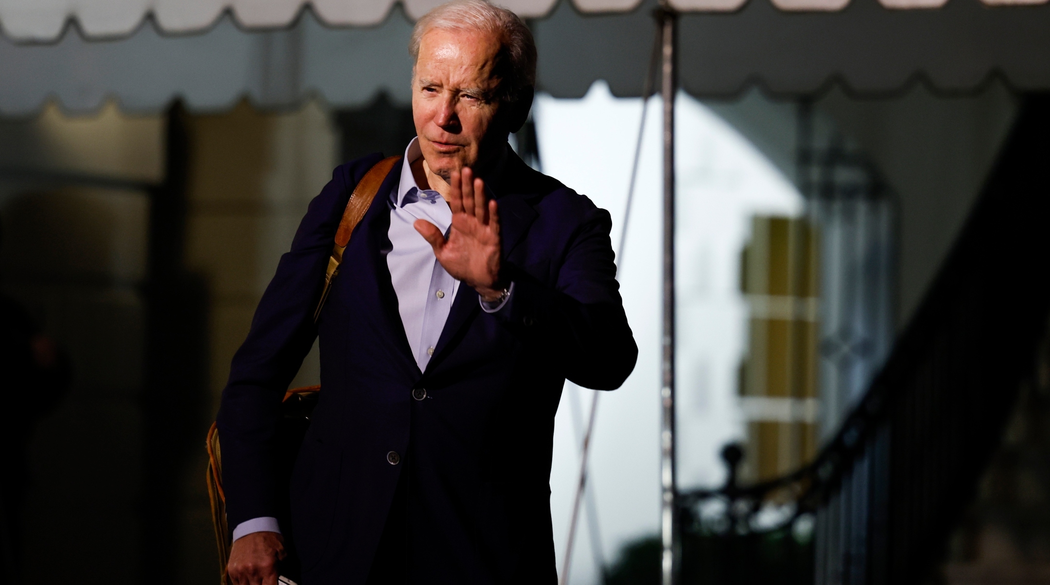 President Joe Biden walks to speak to reporters as he and first lady Jill Biden leave the White House and walk to Marine One on the South Lawn, Dec. 27, 2022. (Anna Moneymaker/Getty Images)