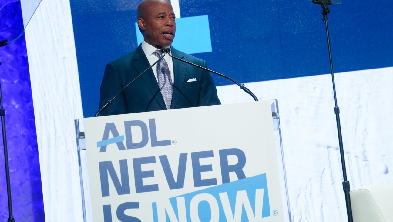 Mayor Eric Adams delivers remarks at the Anti-Defamation League’s conference on Nov. 10, 2022. 