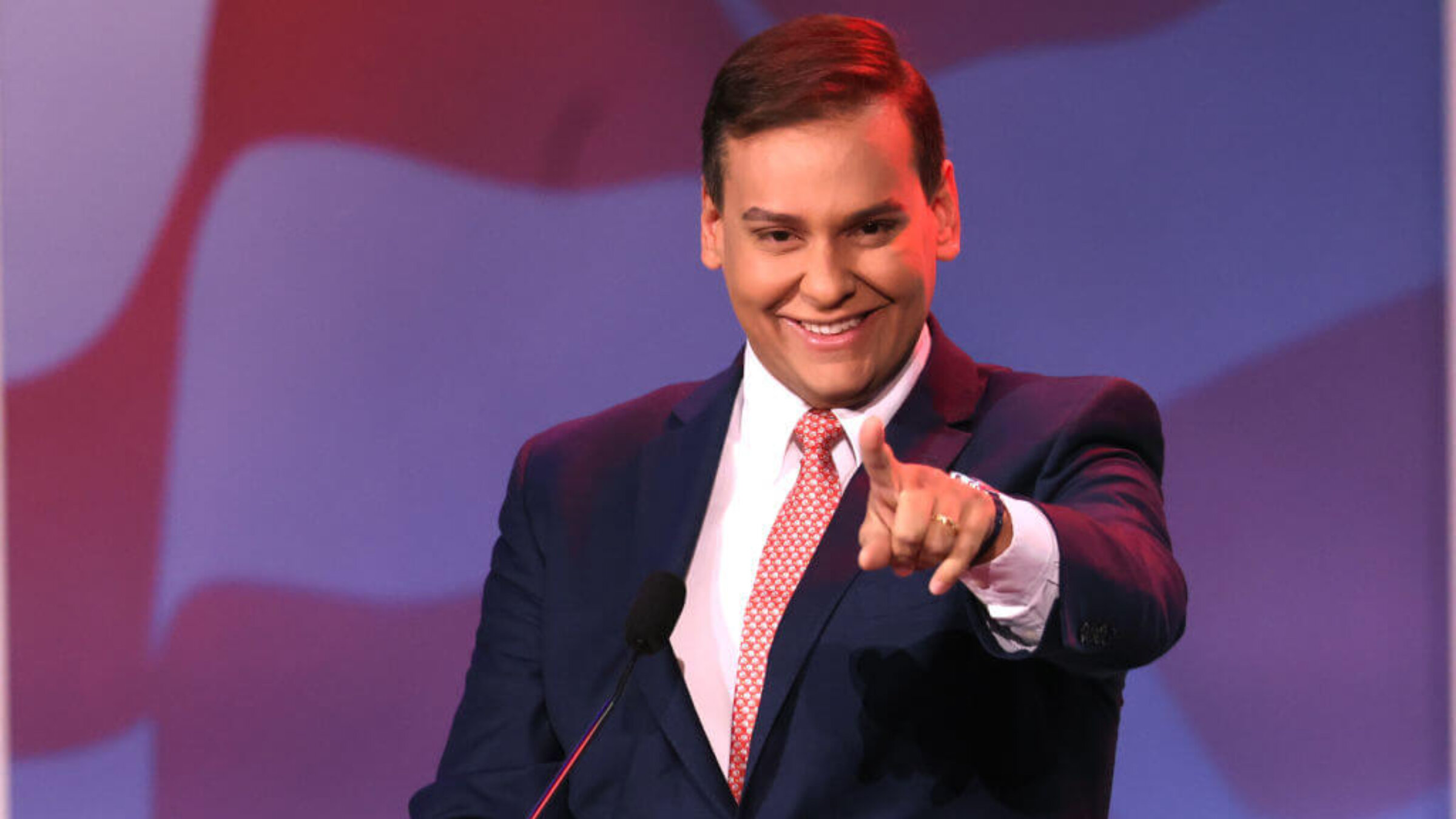 U.S. Representative-elect George Santos speaks at the Republican Jewish Coalition annual leadership meeting on Nov. 19, 2022 in Las Vegas.