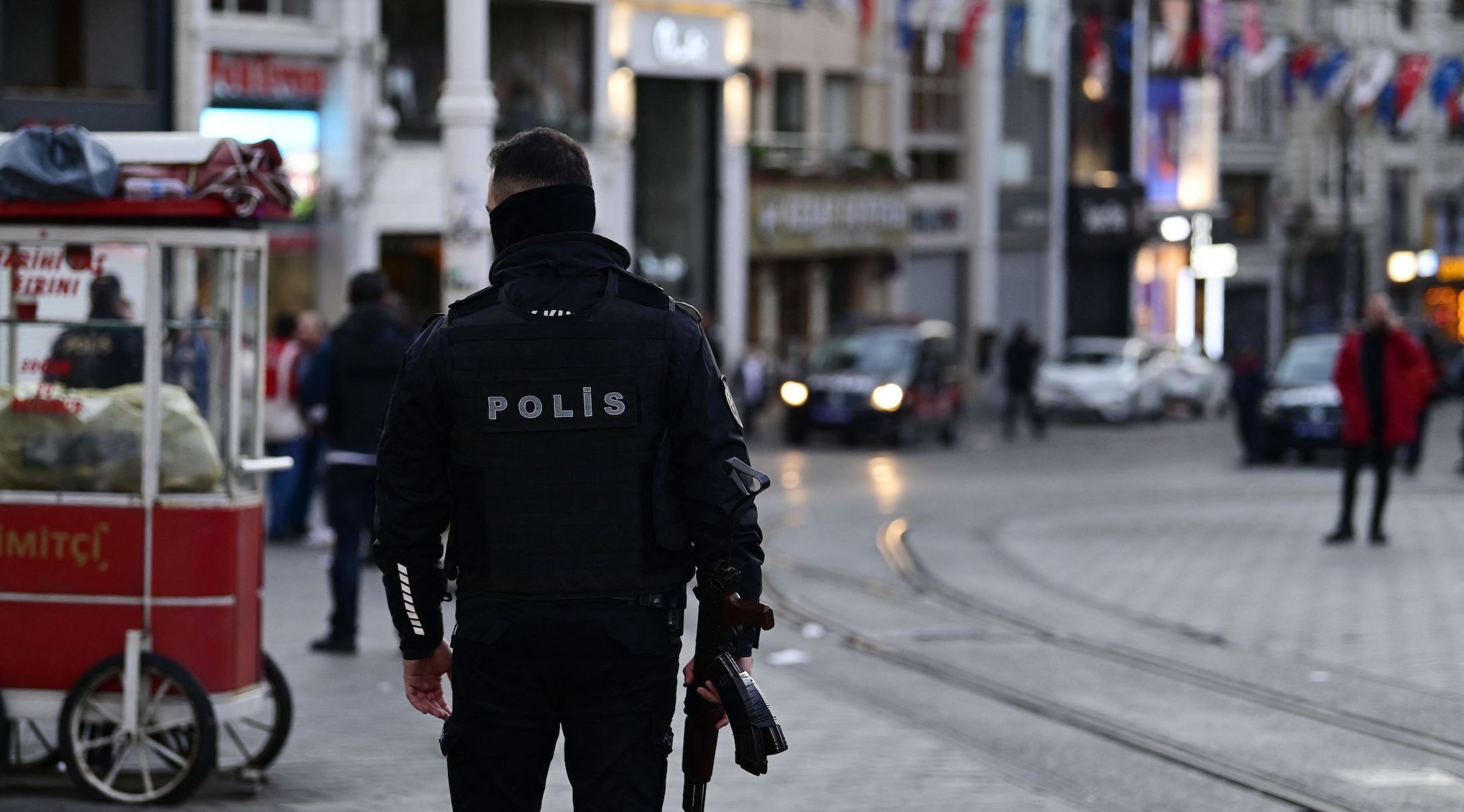 A Turkish police officer is seen in Istanbul, Nov. 13, 2022. (Yasul Akgul/AFP via Getty Images)