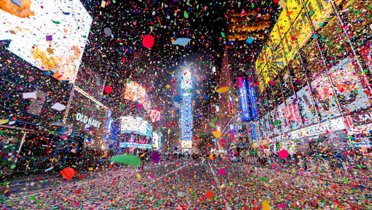 Fireworks and confetti in Times Square for New Year's Eve.