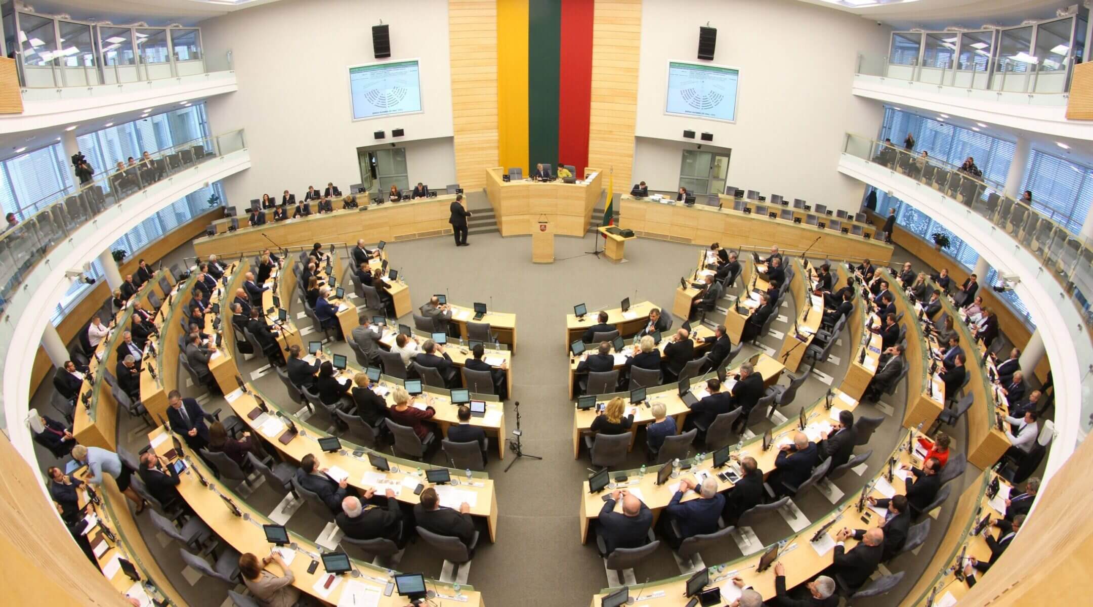 Lithuania's parliament during a swearing-in ceremony in December 2016. 