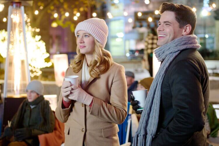 Molly and Jacob light candles in what is supposed to be the Lower East Side but looks more like Stars Hollow.