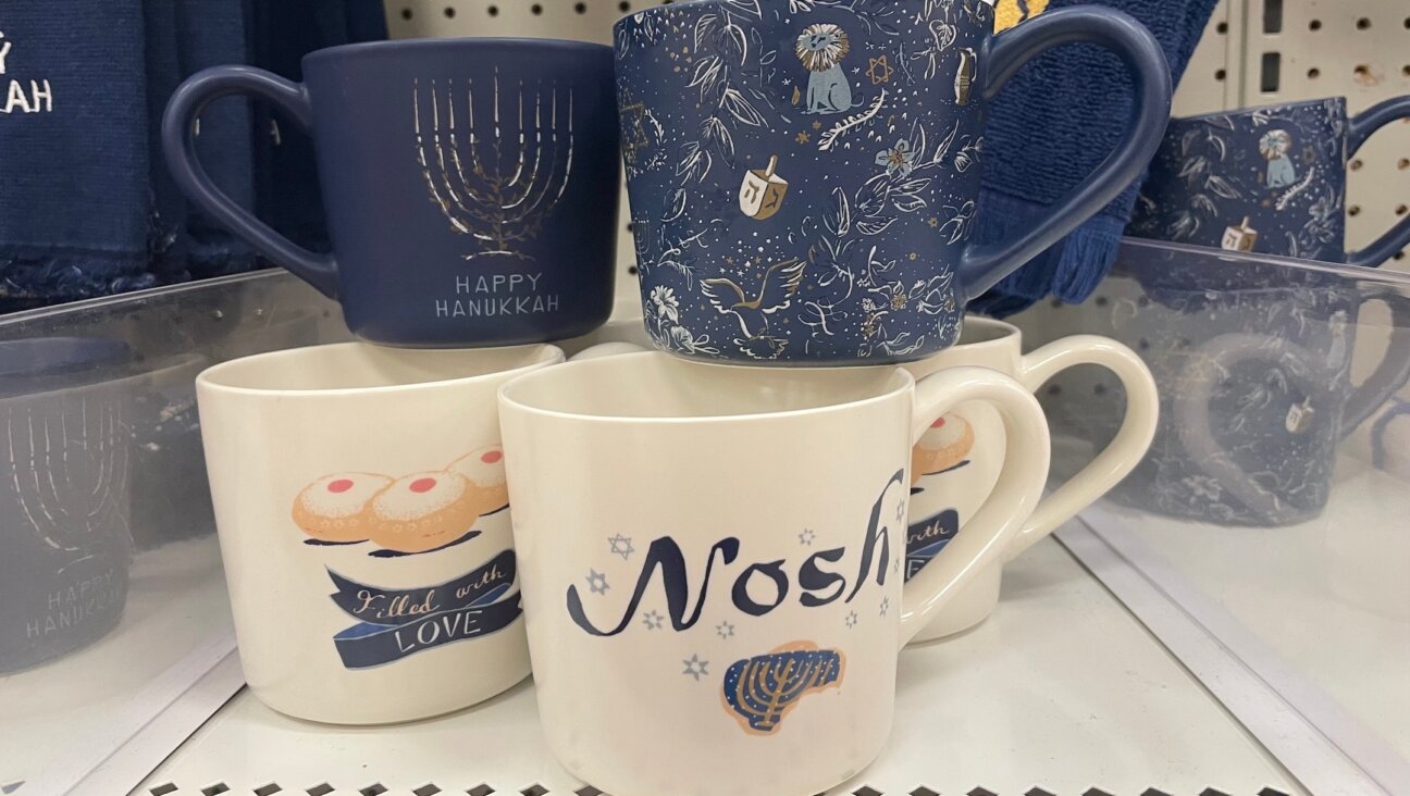 Target’s array of Hanukkah mugs represent just a small swath of the national retailer’s 2022 Hanukkah collection. (Philissa Cramer)