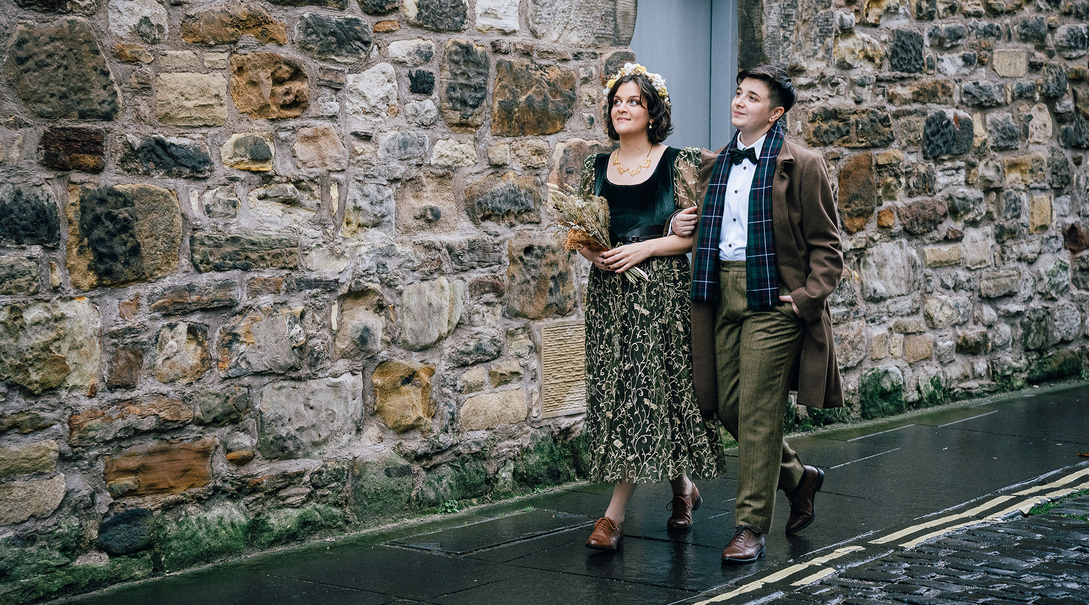 Jennifer Andreacchi, left and Han Smith, right, are the first Jewish LGBT couple to marry in Scotland. (Fern Photography)