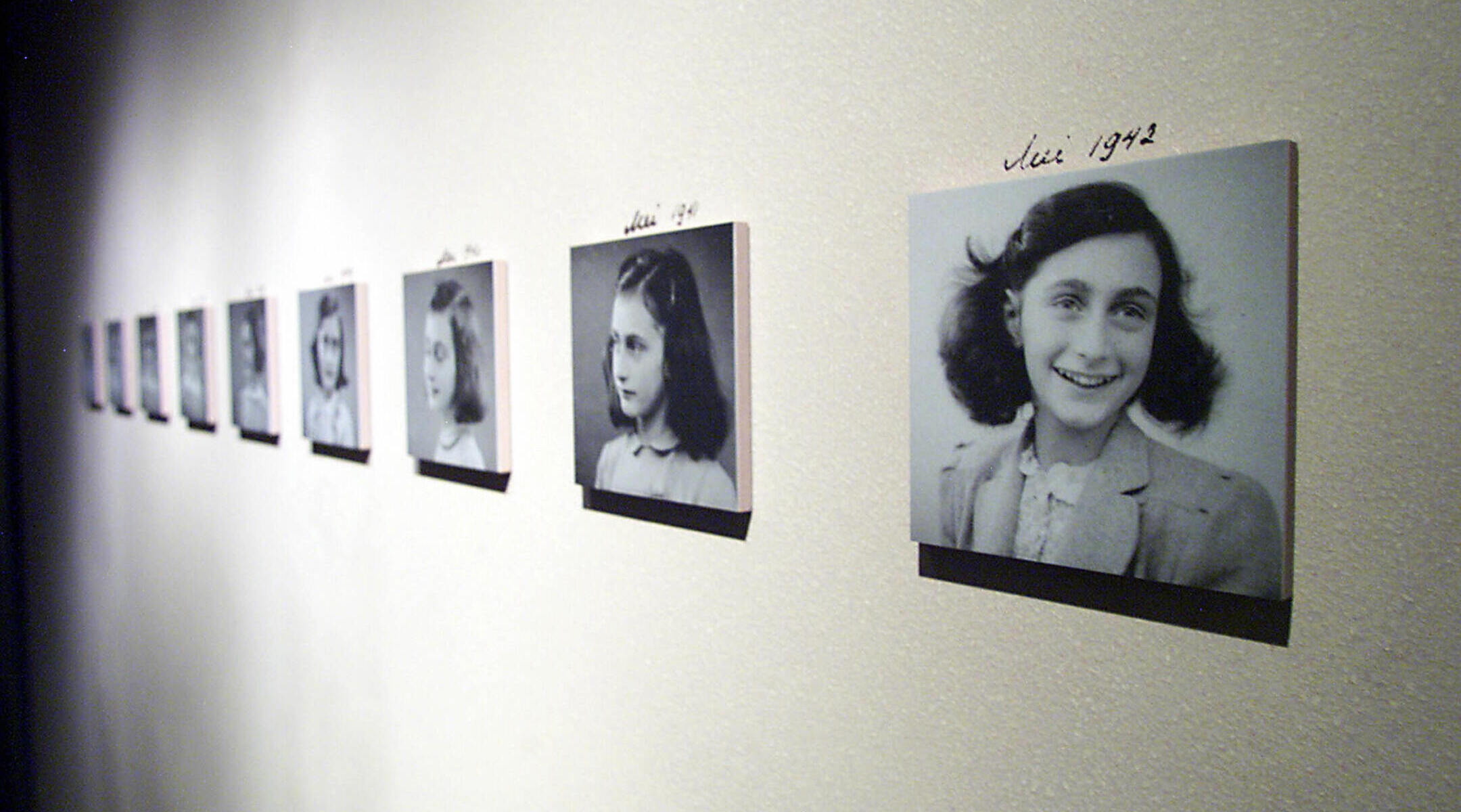Part of an Anne Frank exhibit is seen at the U.S. Holocaust Memorial Museum in Washington, D.C., in 2003. (Tim Sloan/AFP via Getty Images)