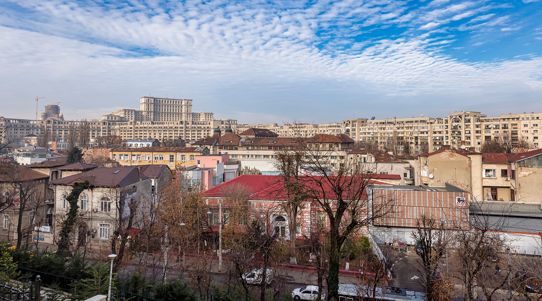 Downtown Bucharest and the Romanian parliament building are seen from the city’s Patriarchal Cathedral, Dec. 8, 2018. (Laszlo Szirtesi/Getty Images)