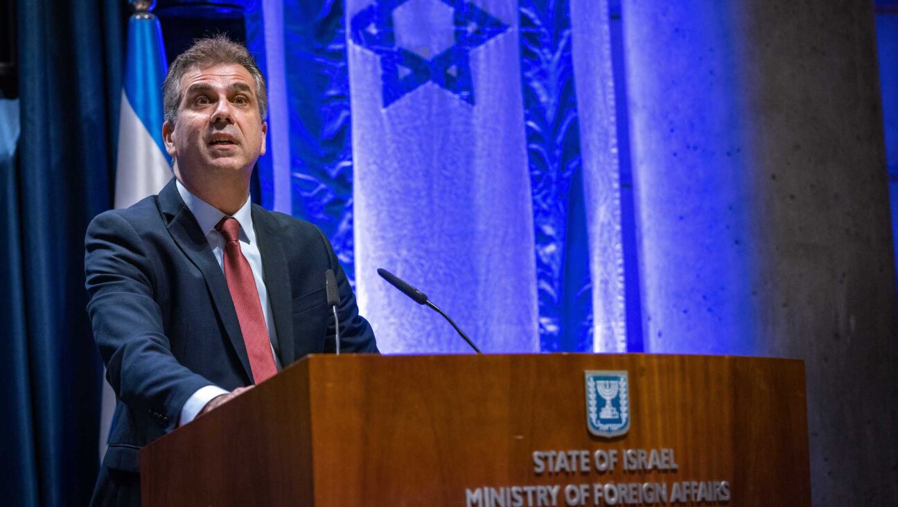 Eli Cohen speaks at the foreign affairs ministry in Jerusalem, Jan. 2, 2023. (Olivier Fitoussi/Flash90)