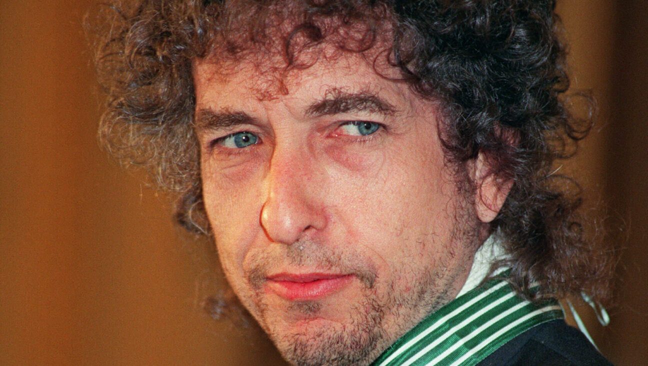 Bob Dylan, photographed in 1990 in Paris, after being awarded with the Commandership of Arts and Literature. 