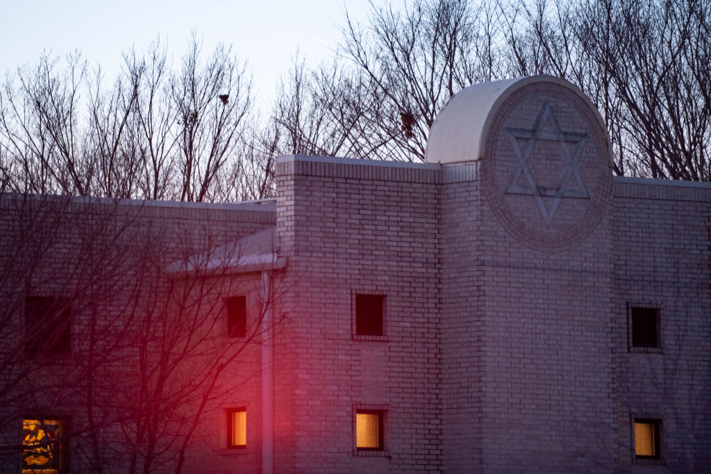 A synagogue in Colleyville, Texas, was the site of a hostage-taking one year ago this weekend. (Getty)