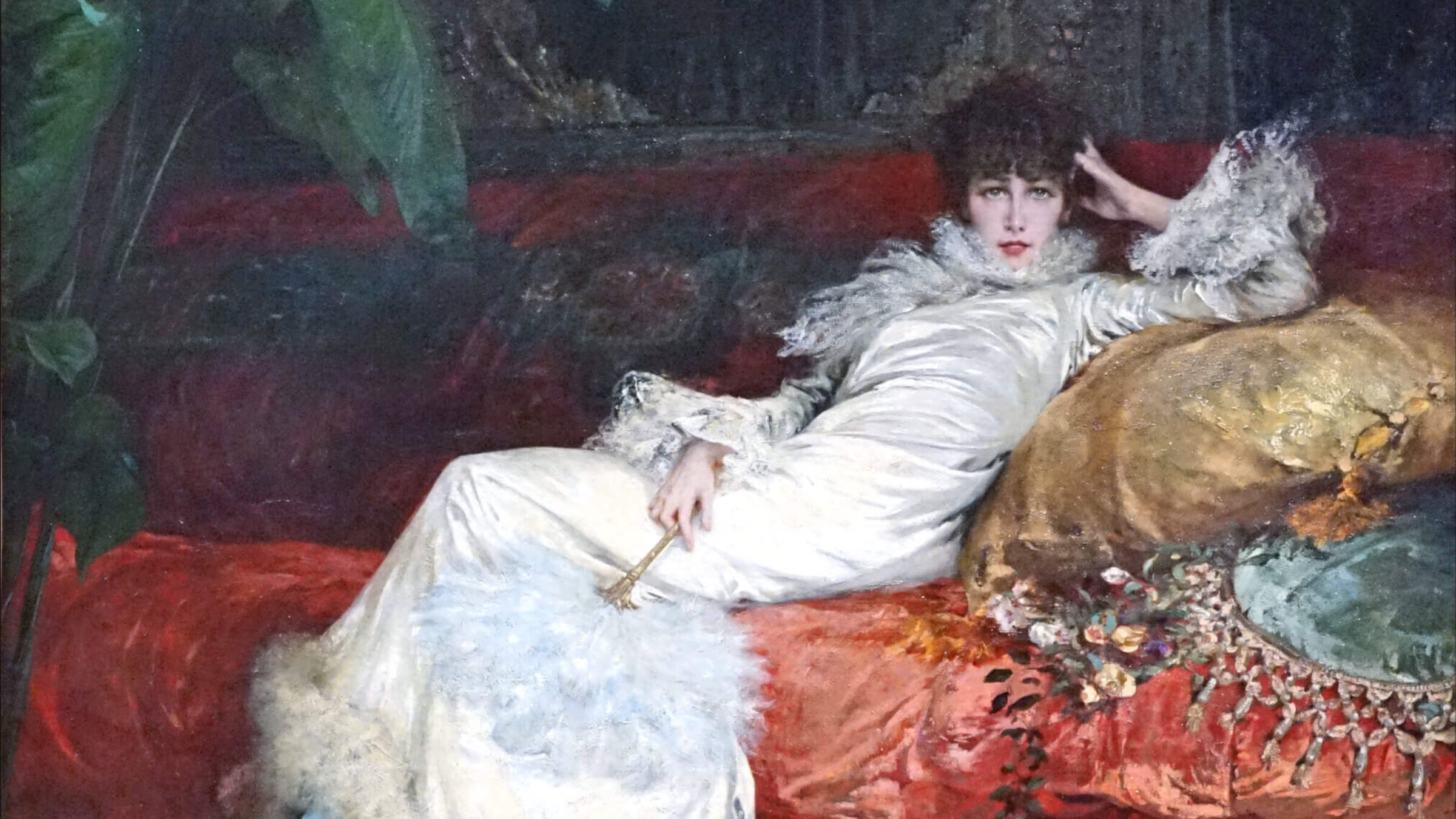 A portrait of Sarah Bernhardt by Georges Clairin, 1876 