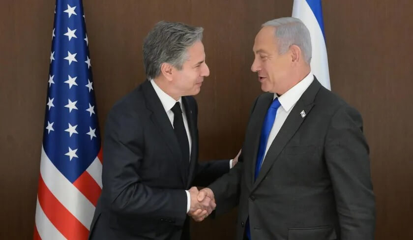U.S. Secretary of State Antony J. Blinken meets Israeli Prime Minister Benjamin Netanyahu in Jerusalem.