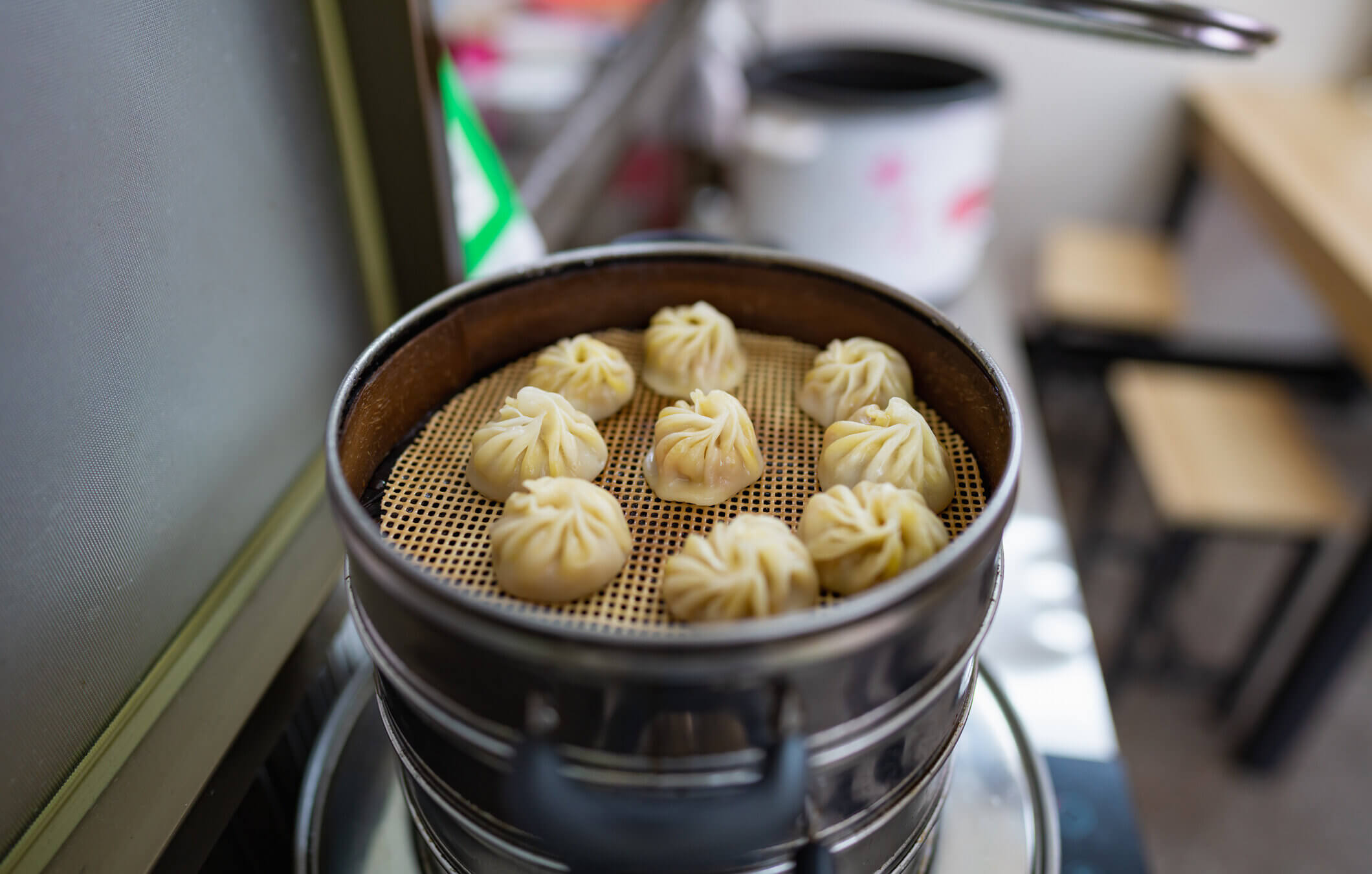 Cooked xiaolongbao. None of the dumplings pictured above were harmed (or pilfered) in the creation of this essay.