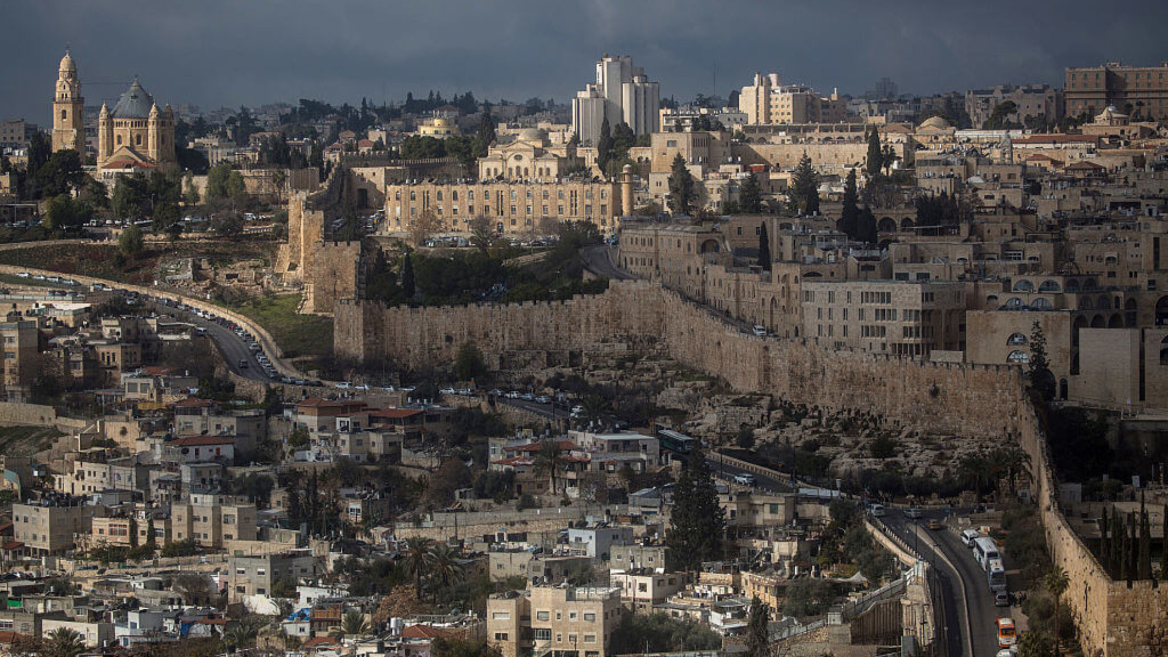 The Old City is seen from the Mount of Olives on Jan. 13, 2017, in Jerusalem, Israel.