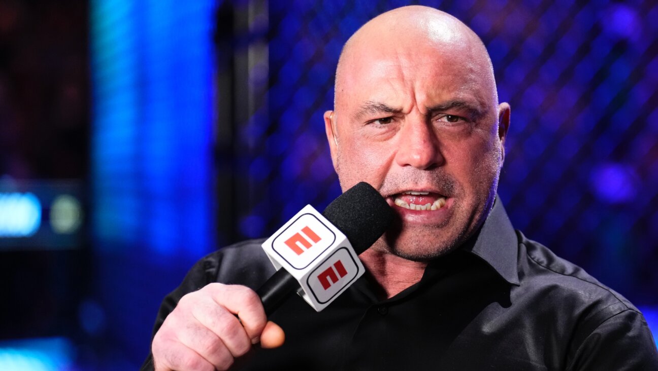 Joe Rogan anchors the broadcast during the UFC 281 event at Madison Square Garden in New York City, Nov. 12, 2022. (Chris Unger/Zuffa LLC/Getty Images)