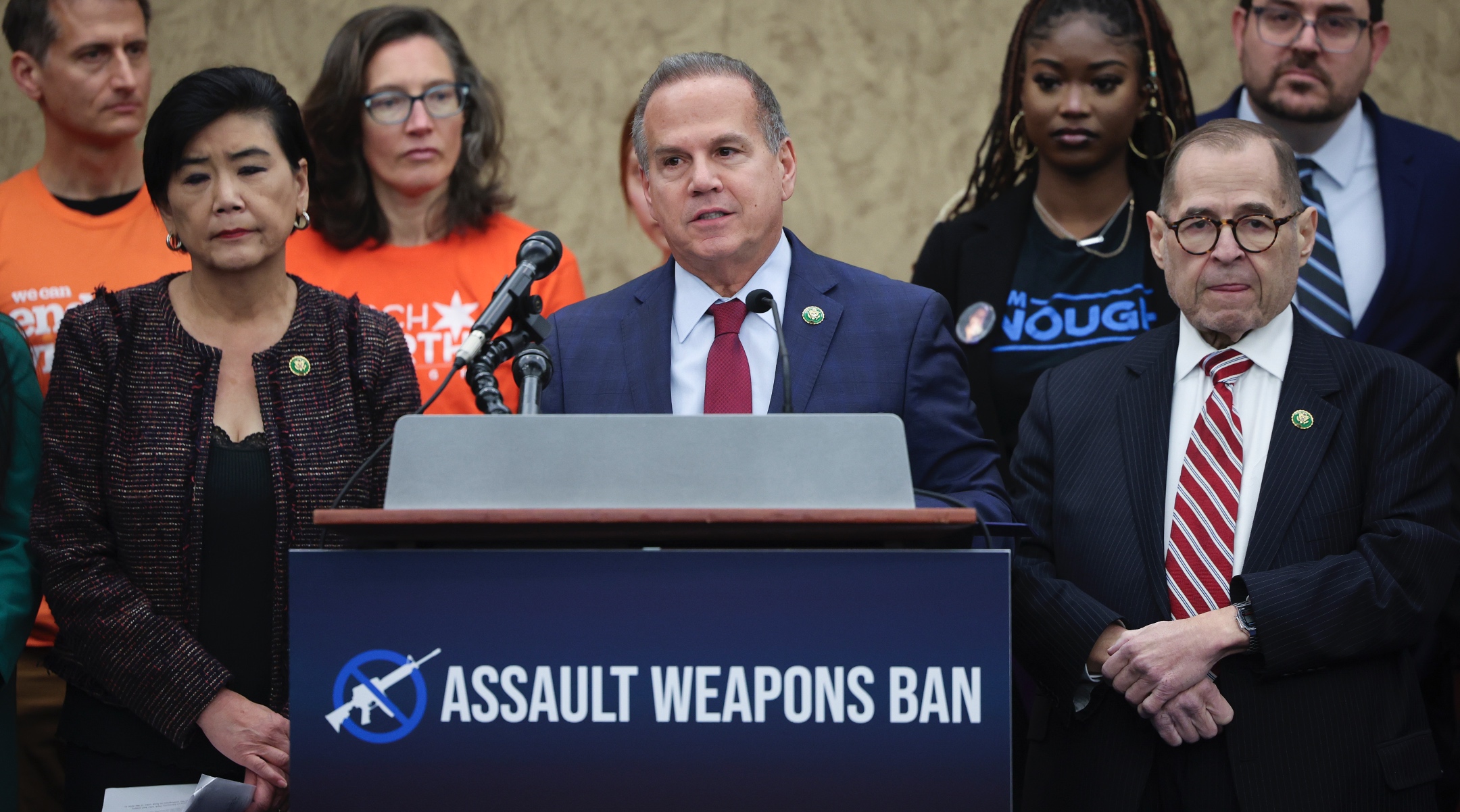Rhode Island Democratic Rep. David Cicilline speaks during an event announcing the introduction of the Assault Weapons Ban Act at the U.S. Capitol February 1, 2023. (Win McNamee/Getty Images)