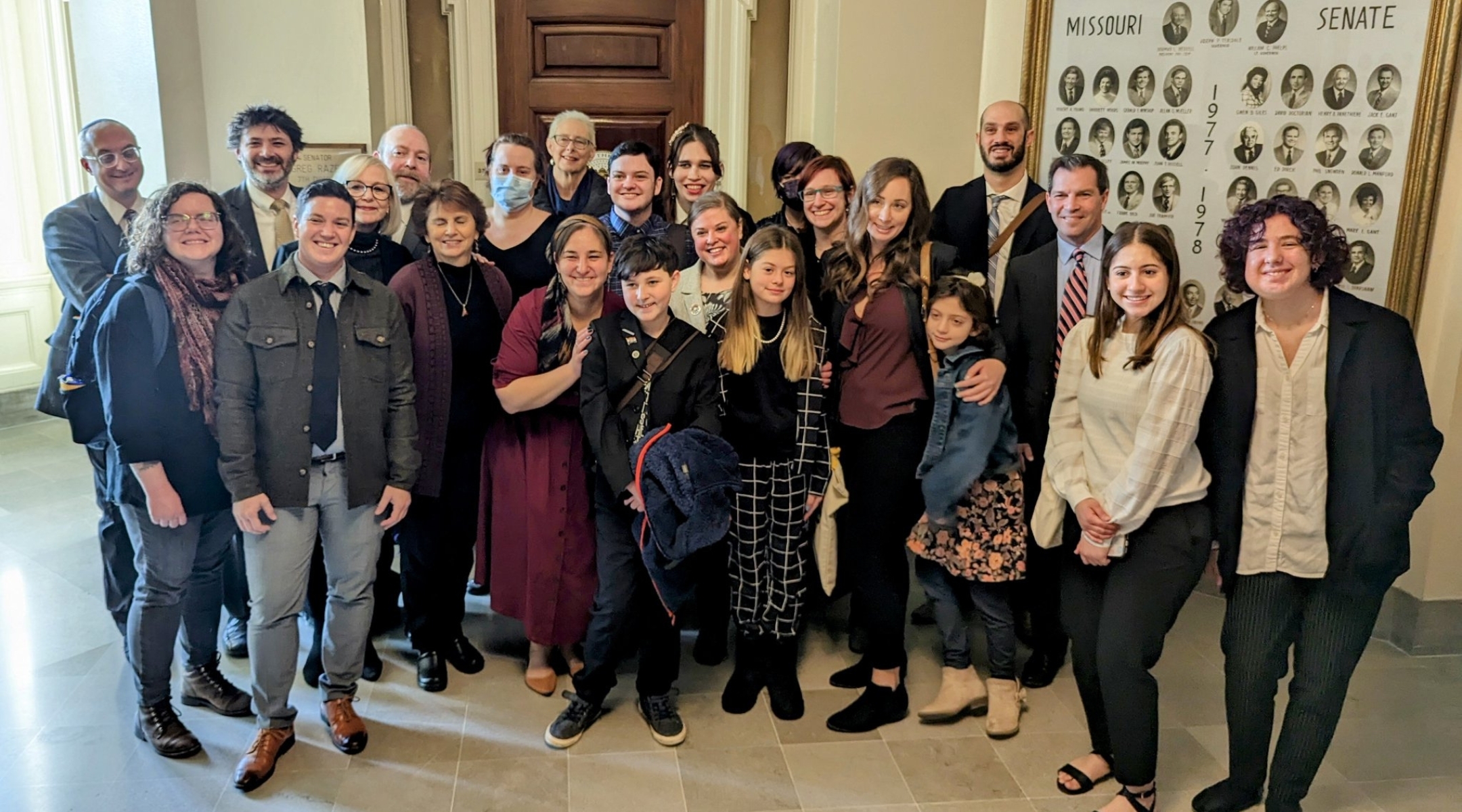 Jewish leaders from across Missouri came to Jefferson City to testify and lobby against various bills that would restrict the rights of trans people. (Courtesy of Daniel Bogard)