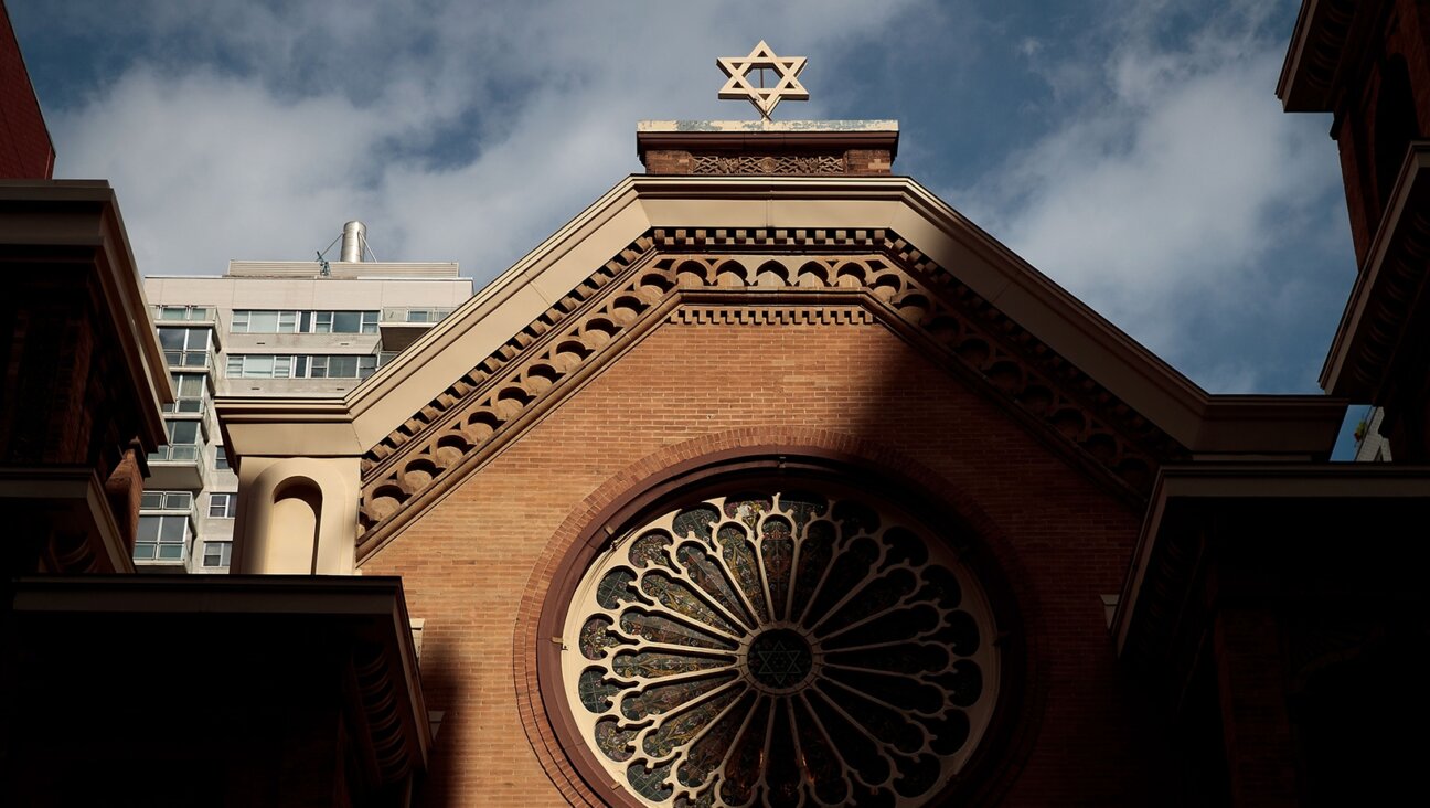 The Star of David stands atop the Park East Synagogue, March 3, 2017 in New York City. (Photo by Drew Angerer/Getty Images)
