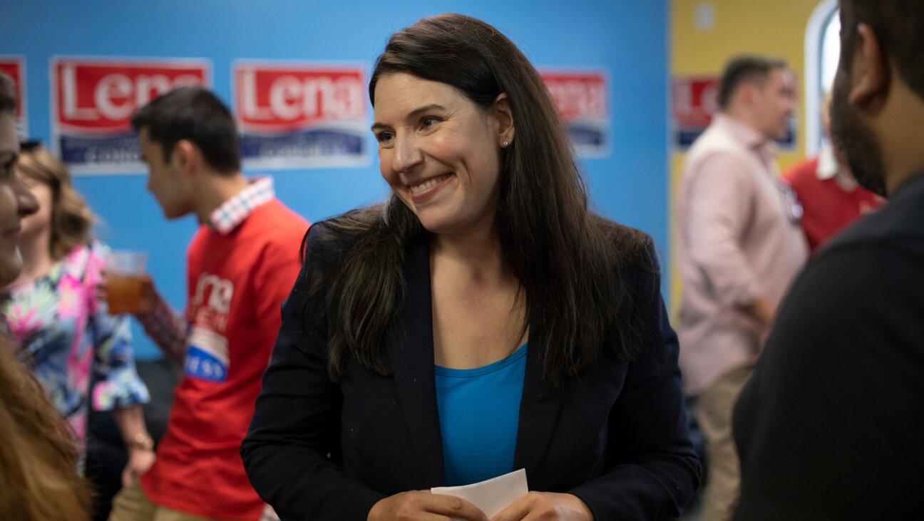 Lena Epstein shown as she greets guests during her campaign for Congress, May 5, 2018. (Rachel Woolf for The Washington Post via Getty Images)