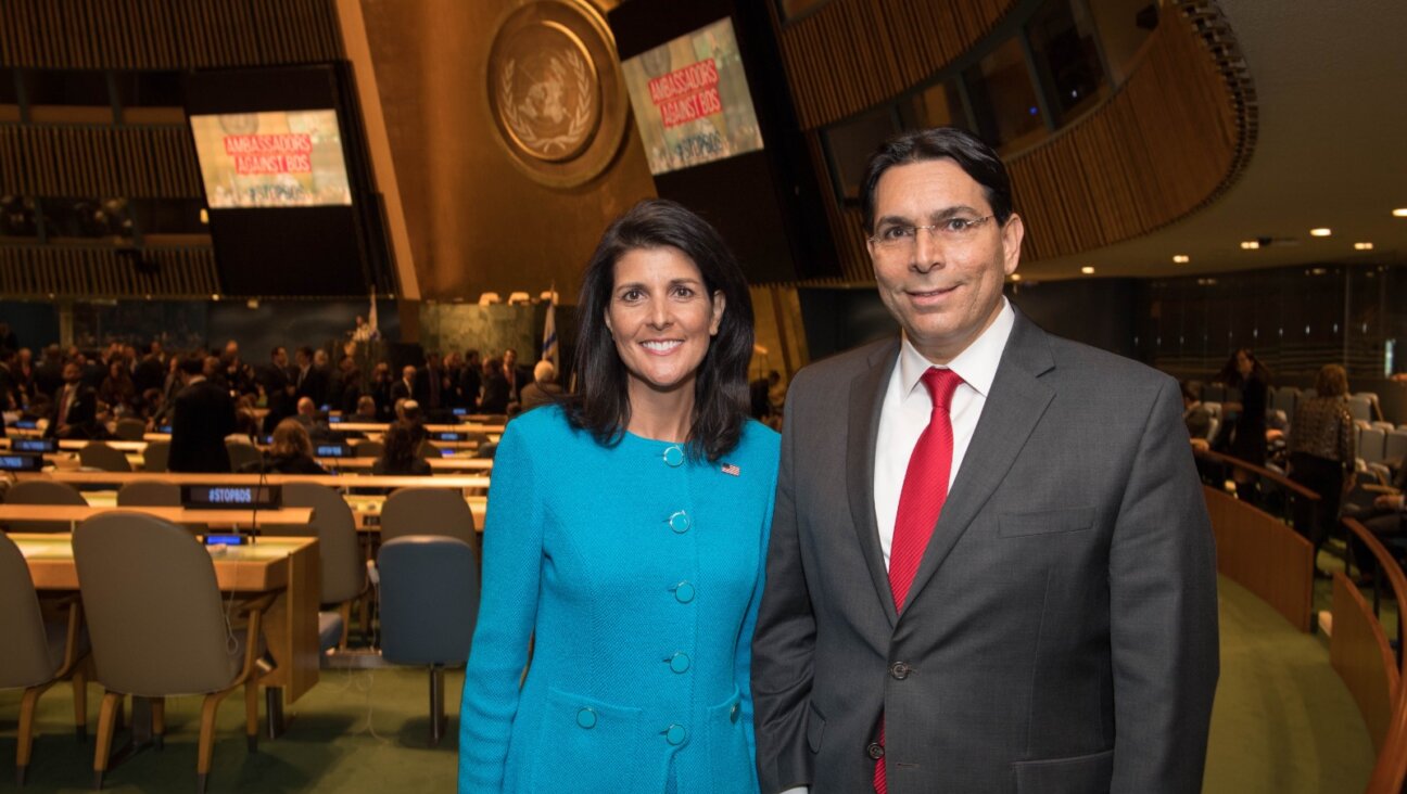 Nikki Haley as U.S. Ambassador to the U.N.  with her then Israeli counterpart Danny Danon on March 29, 2017. 