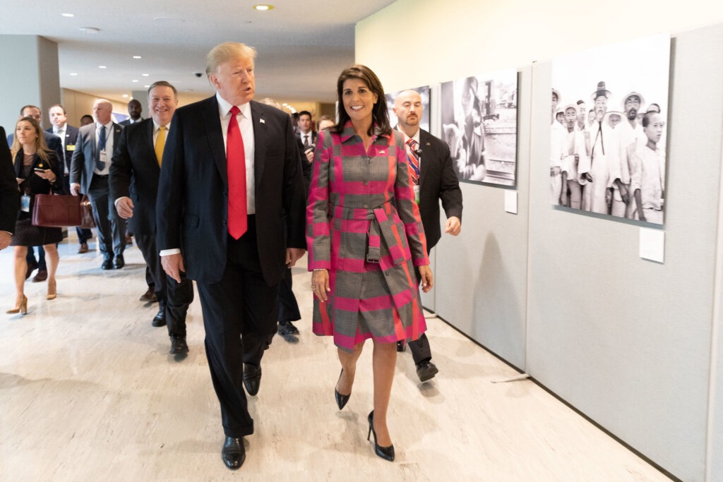 President Donald Trump and U.N. Ambassador Nikki Haley in 2018. (Shealah Craighead/White House)