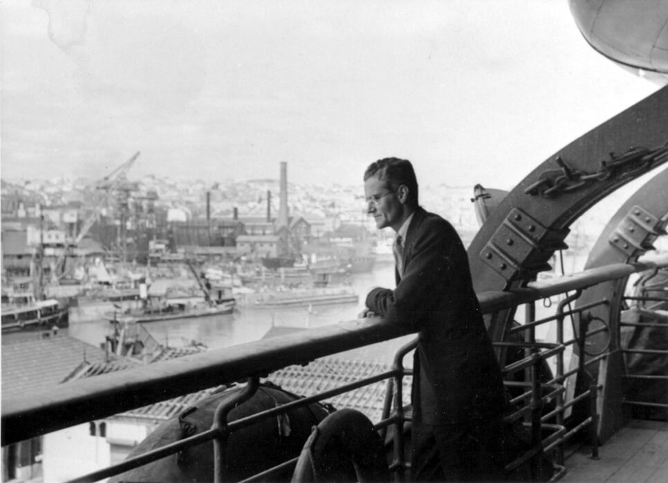 Hiram (Harry) Bingham IV overlooks the port in Marseille, France.