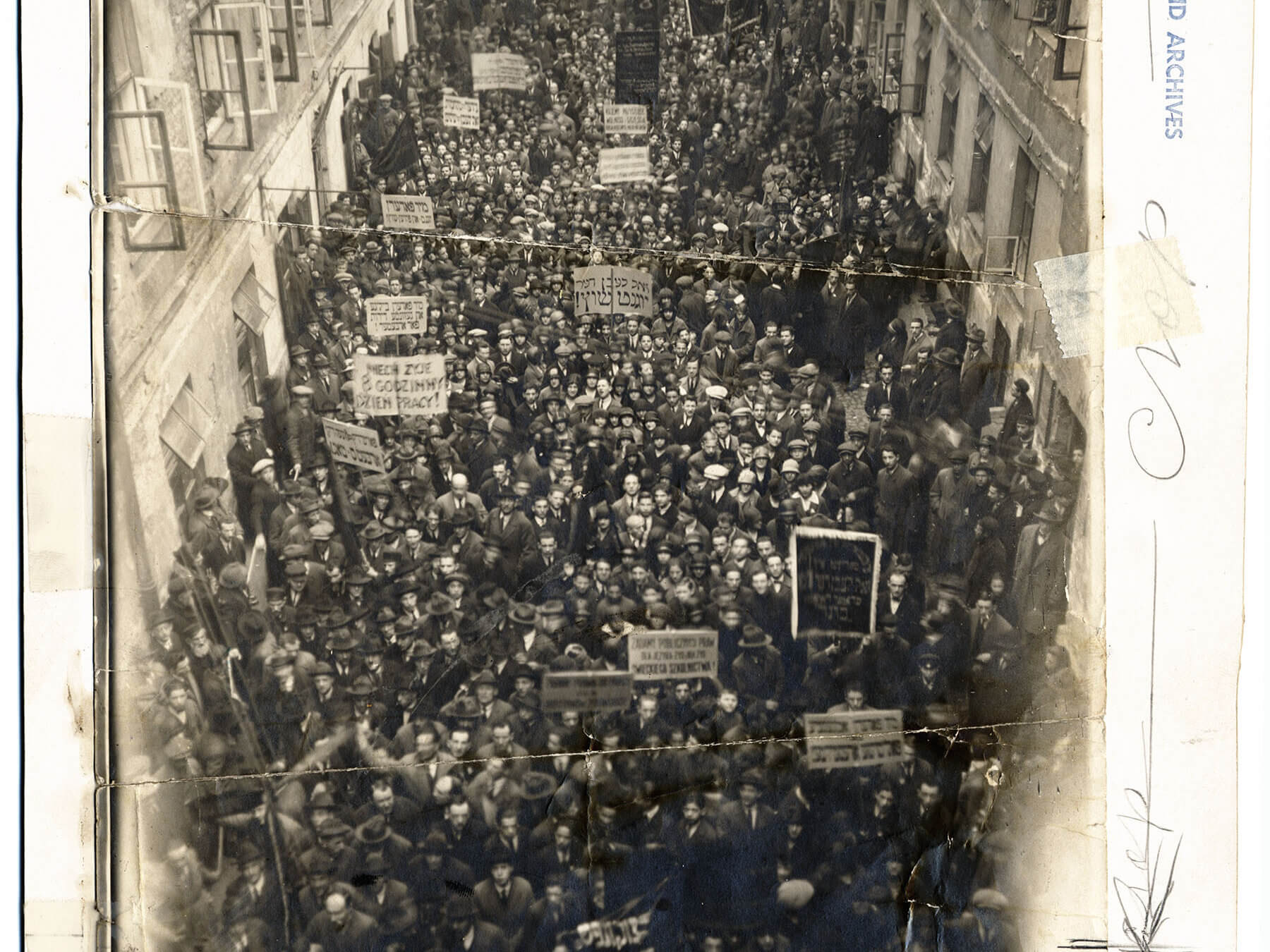 A Bundist meeting in Warsaw, Poland, circa 1920s.