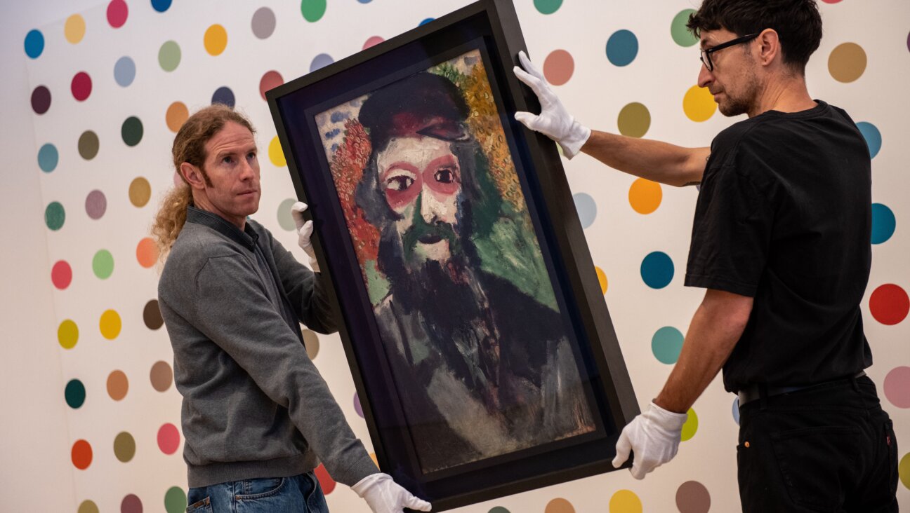 Marc Chagall's portrait of his father is shown during a press preview at Phillips gallery on Oct. 6, 2022, in London.