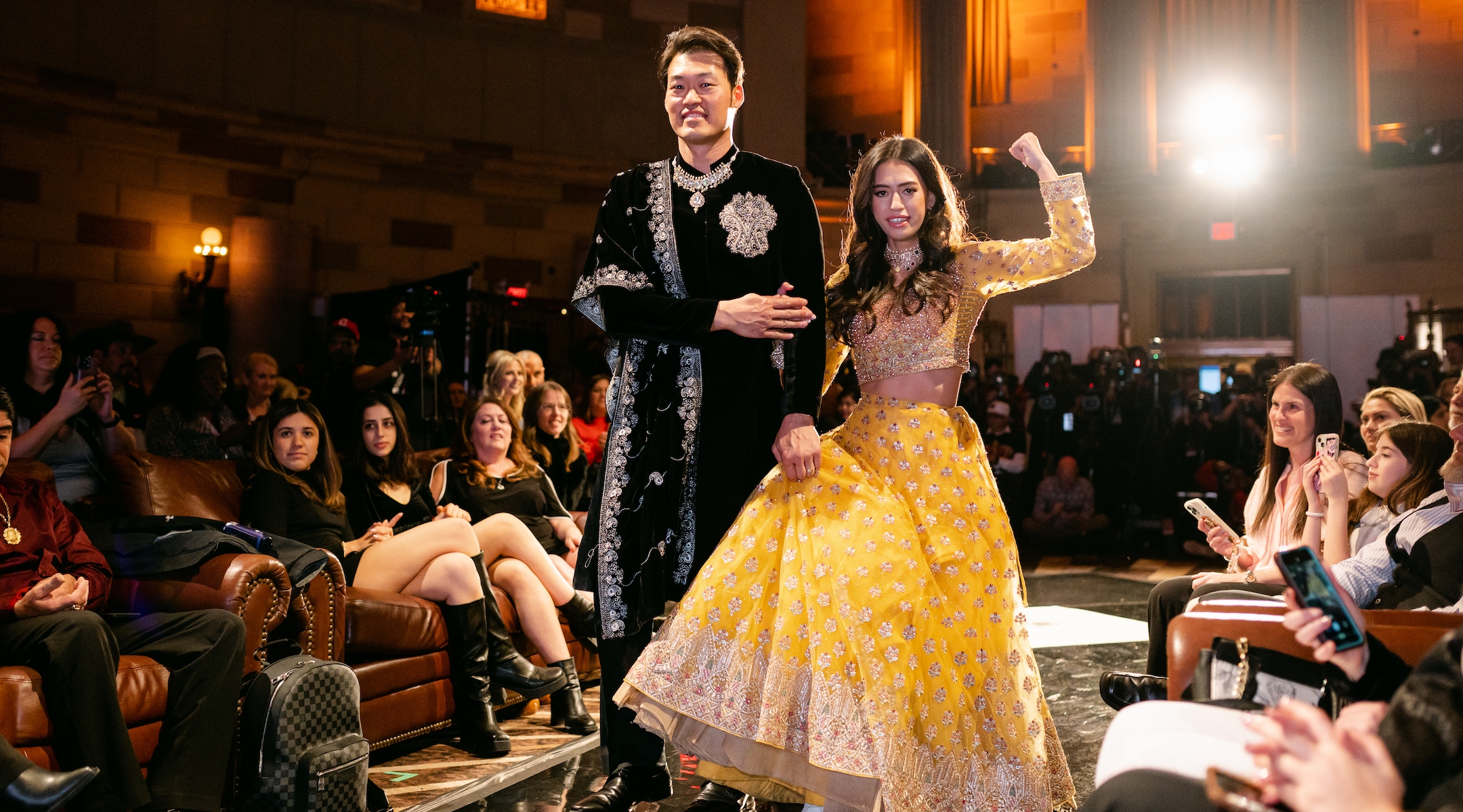 Brasch, who has muscular dystrophy, walked the runway at New York Fashion Week for the South Asian brand Randhawa. (Hilary Phelps)