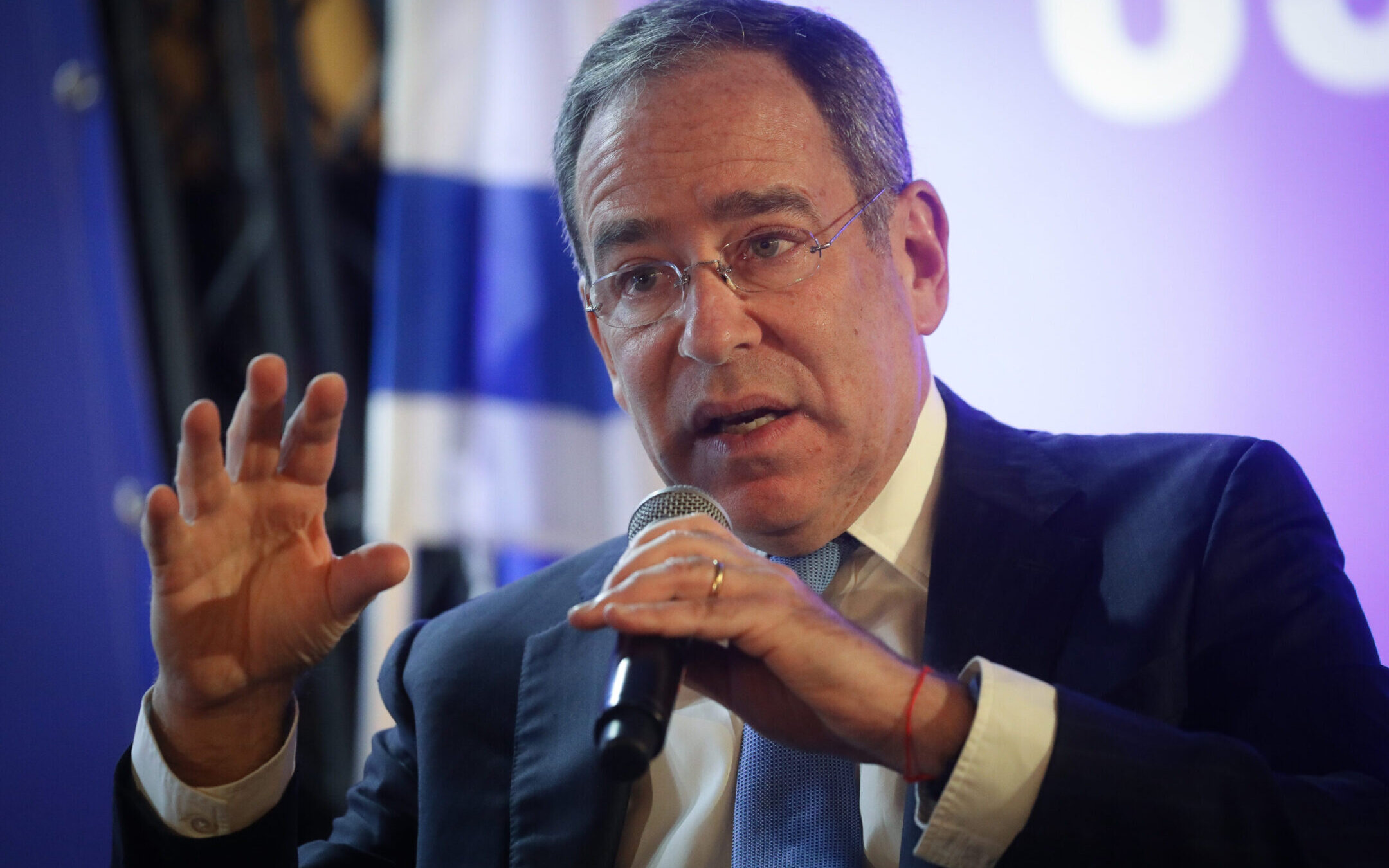 U.S. Ambassador to Israel Thomas Nides speaks at the Conference of Presidents of Major American Jewish Organizations in Jerusalem, Feb. 19, 2023. (Noam Revkin Fenton/Flash90)