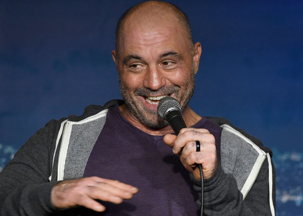 Comedian Joe Rogan performs during his appearance at The Ice House Comedy Club on Aug. 7, 2019, in Pasadena, Calif. 