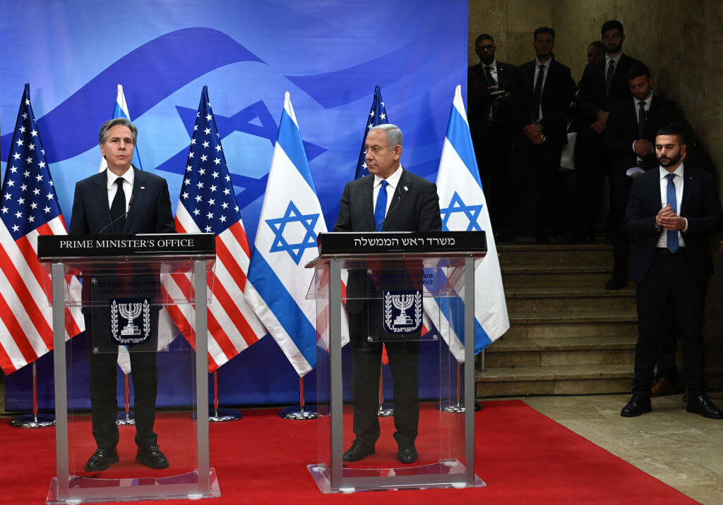 Secretary of State Antony Blinken and Prime Minister Benjamin Netanyahu at a press conference in Jerusalem in January, 2023.