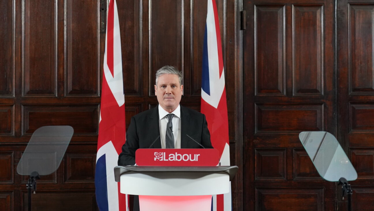 Labour Party leader Keir Starmer speaks in London following the Equality and Human Rights Commission’s announcement that it has concluded its monitoring of the Labour Party, Feb. 15, 2023. (Stefan Rousseau/PA Images via Getty Images)