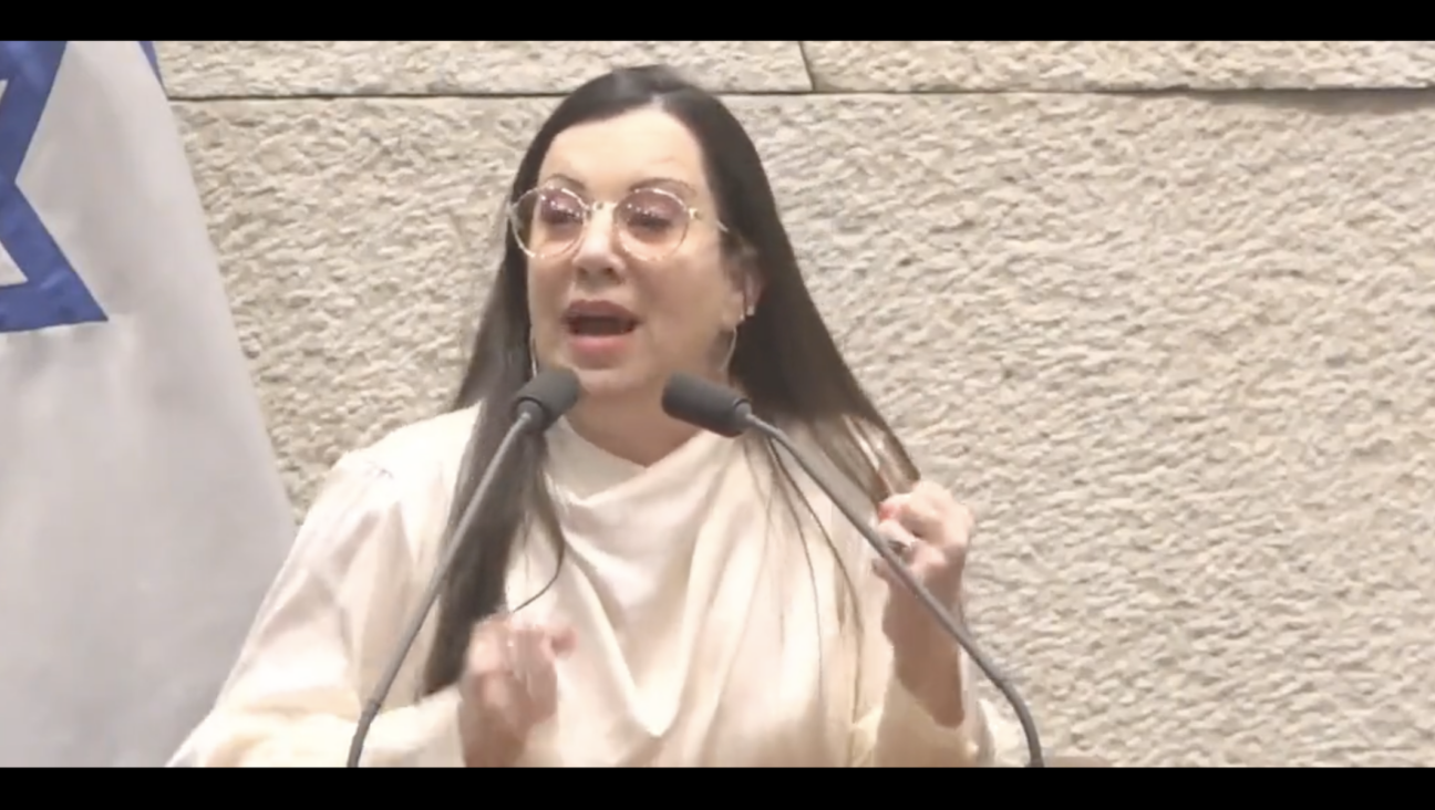 Likud lawmaker Tali Gottlieb speaks on the floor of Israel’s Knesset on Monday, February 27, 2023. (Screenshot from Twitter)