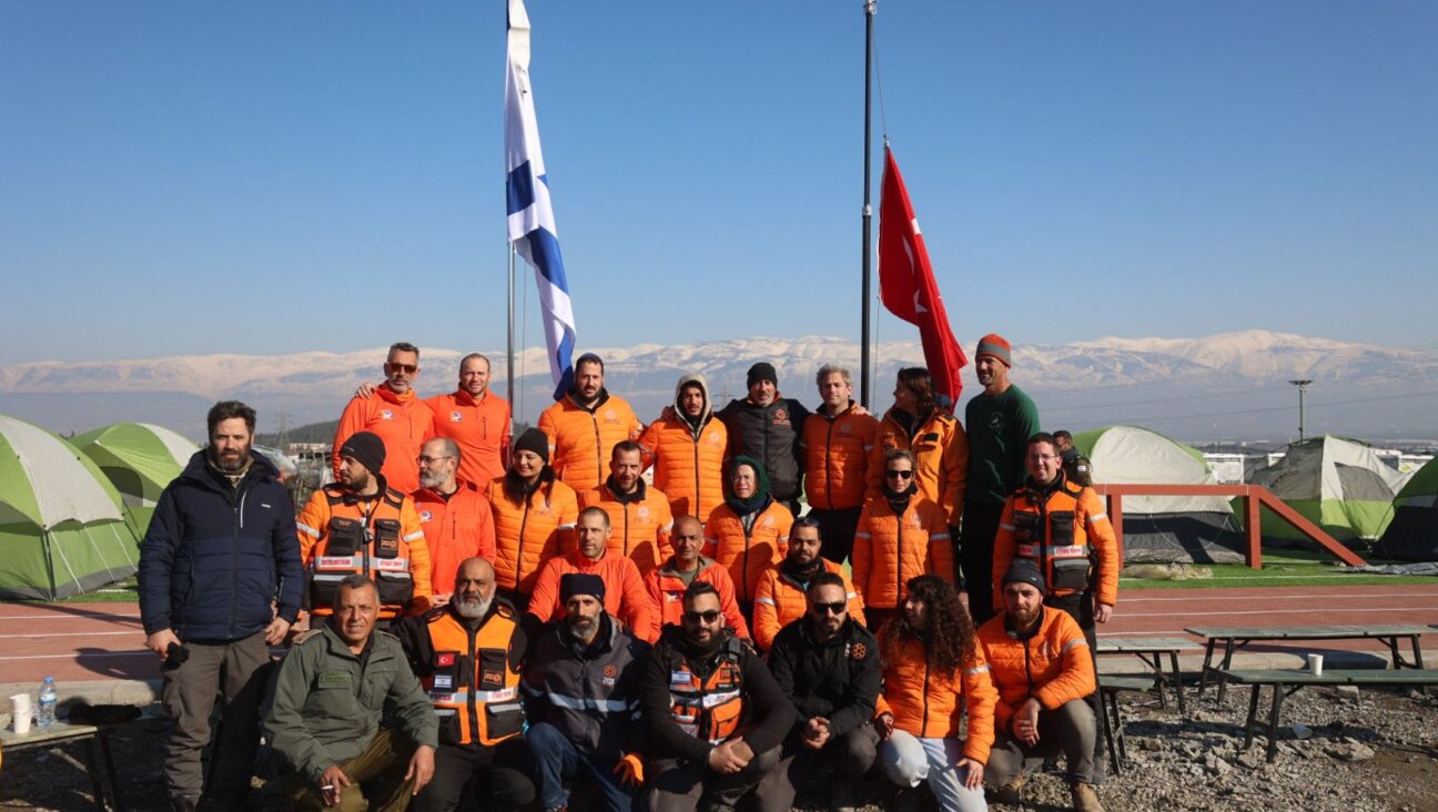 United Hatzalah’s rescue team in Turkey just before departing, citing concerns about a threat against them. (Courtesy United Hatzalah)