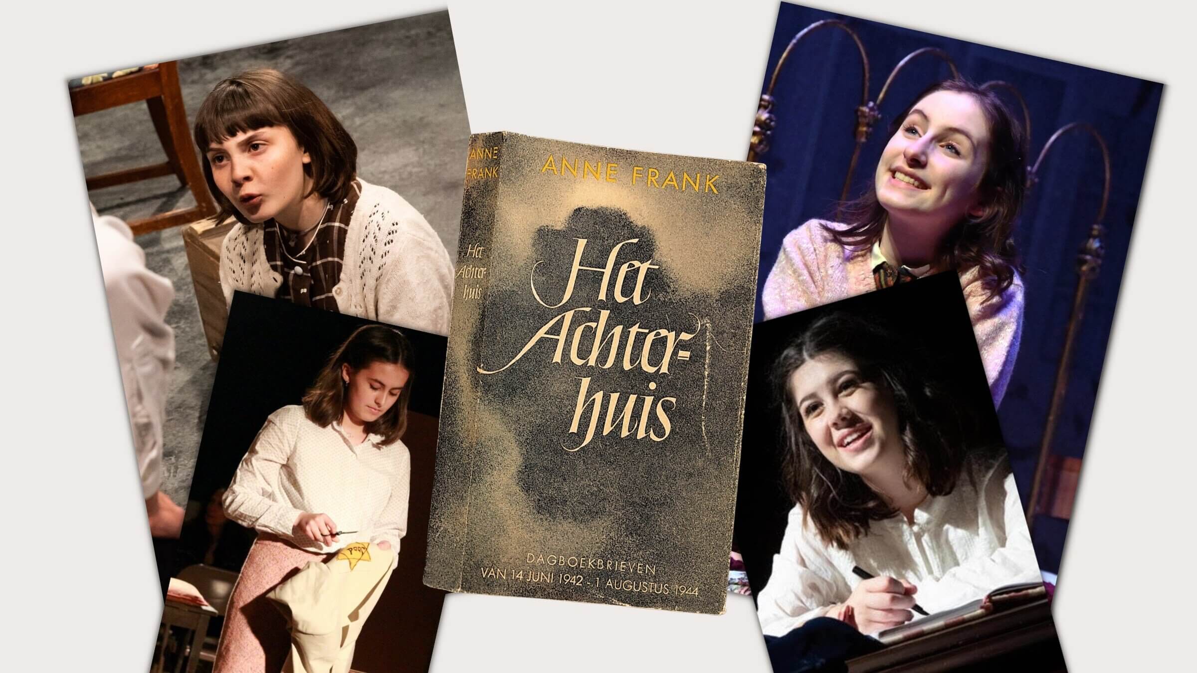 Clockwise from top left: Simone Jolly, Mia Patronas, Reagan Mulvey and Avery Columbus play the title role in <i>The Diary of Anne Frank.</i>