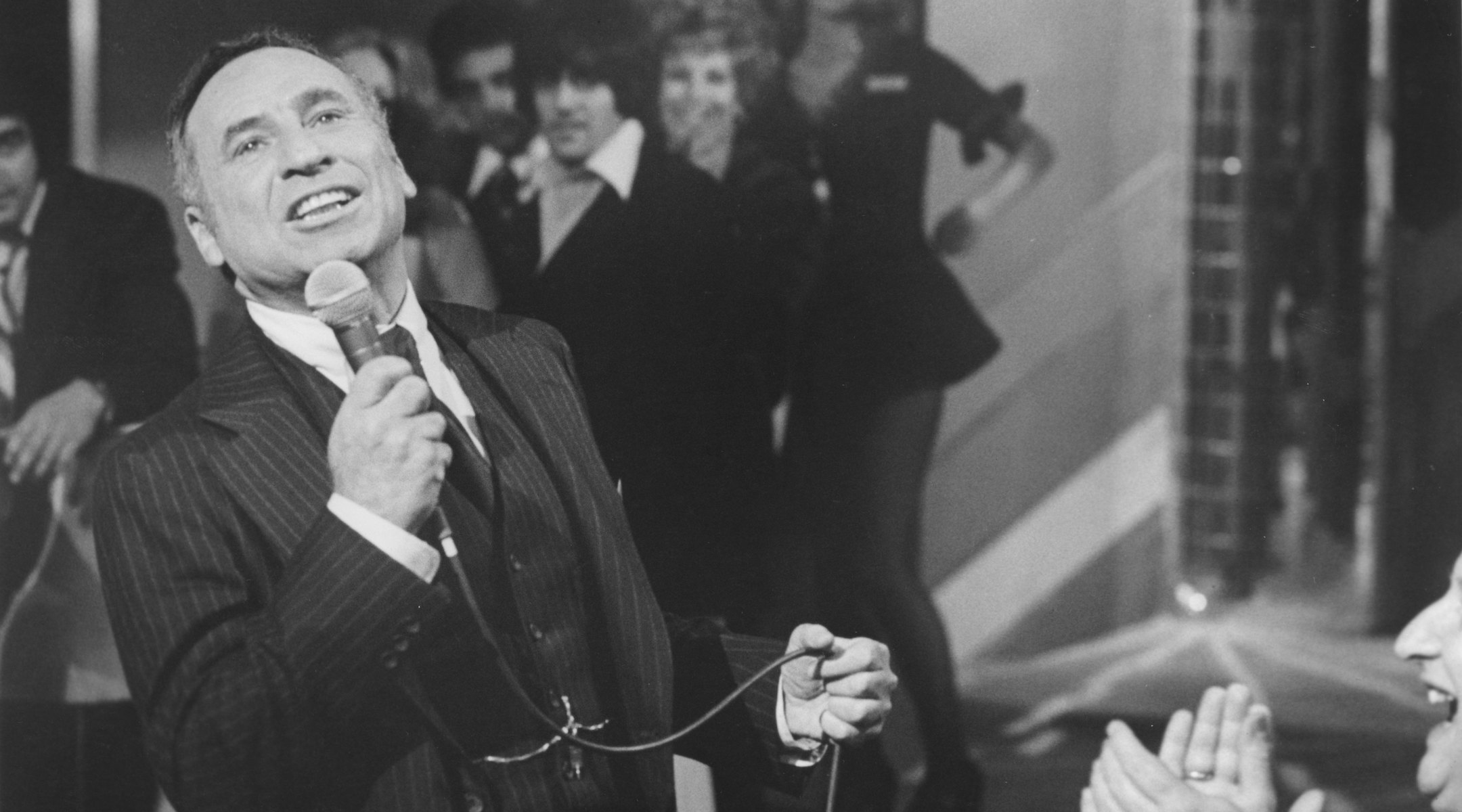 Mel Brooks sings the title tune in his movie “High Anxiety,” which was released in 1977. (Michael Ochs Archives/Getty Images)