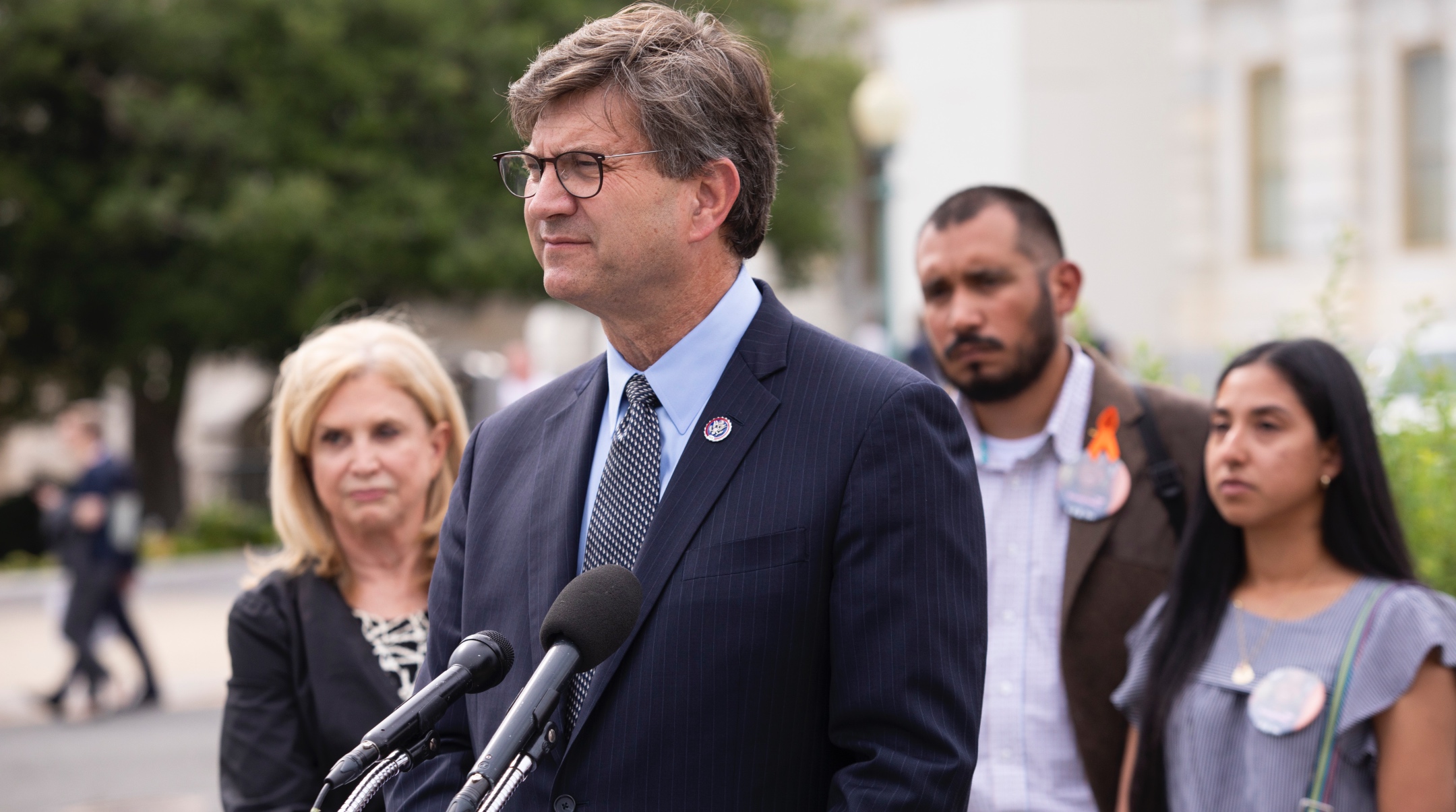 Illinois Democratic Rep. Brad Schneider speaks to reporters during a press conference in Washington, D.C., July 27, 2022. (Anna Rose Layden/Getty Images)