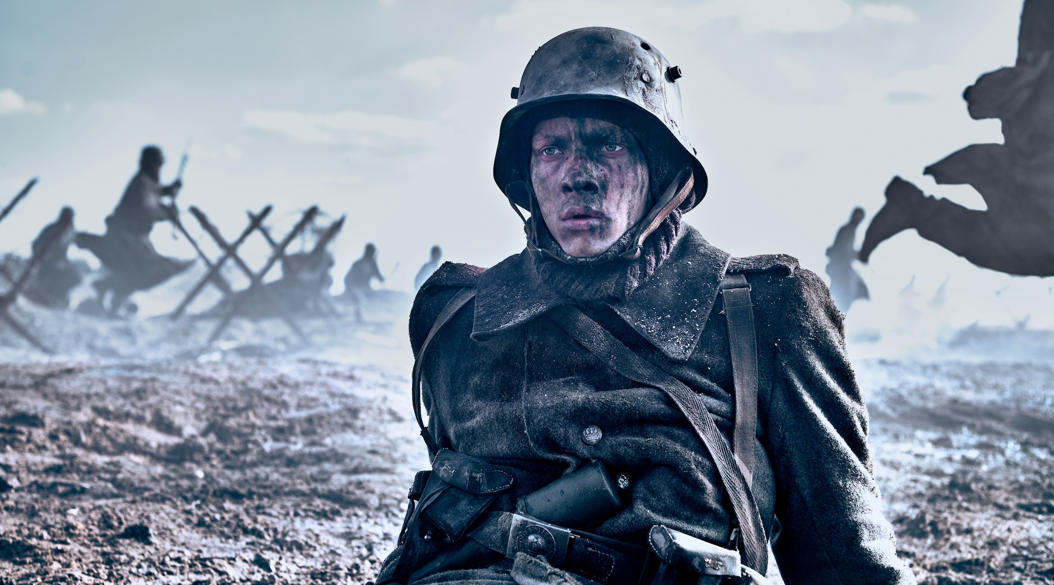 Austrian actor Felix Kammerer as Paul Bäumer, the protagonist of Netflix’s Oscar-nominated adaptation of “All Quiet on the Western Front.” (Reiner Bajo/Netflix)