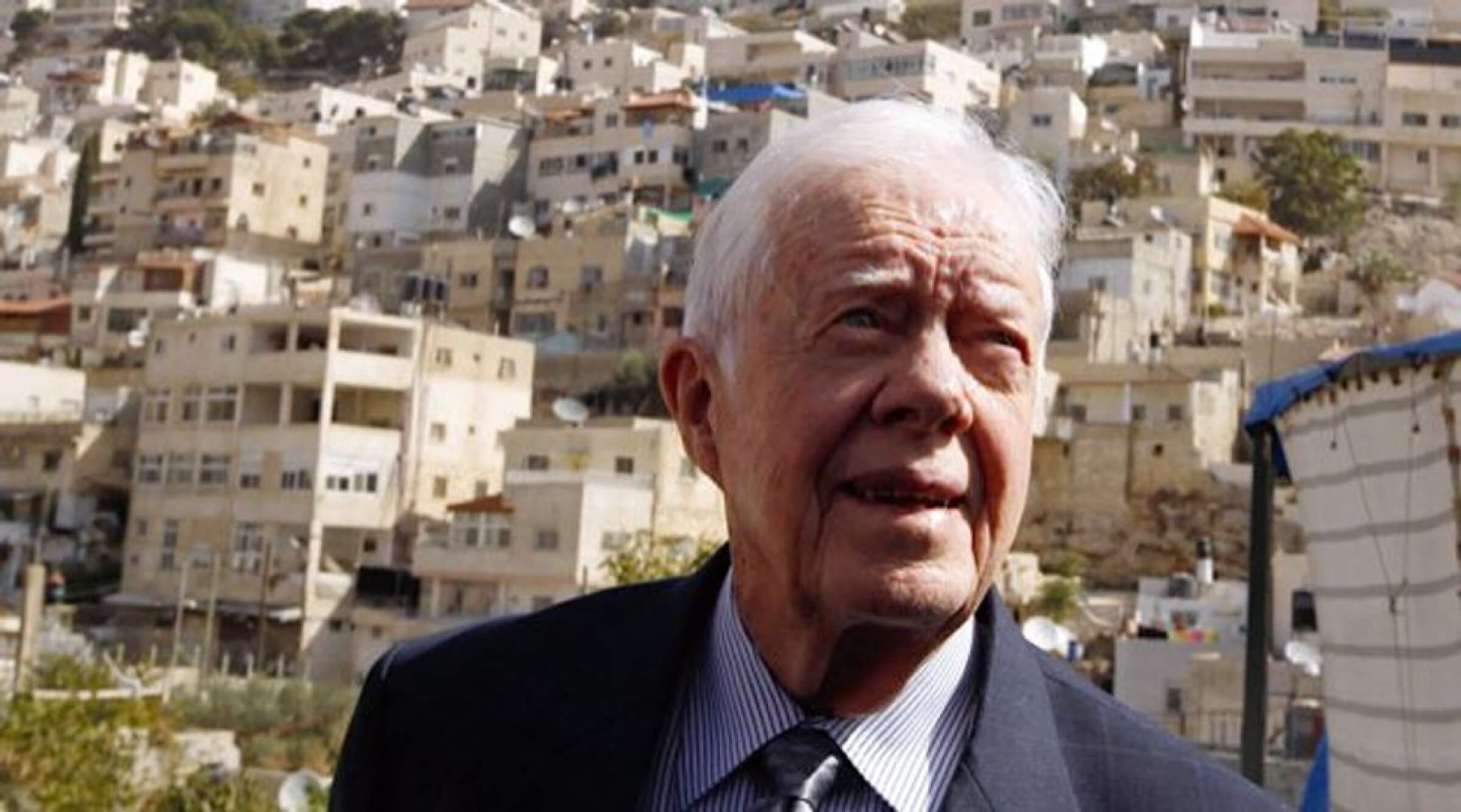 Former President Jimmy Carter visits East Jerusalem in 2010.