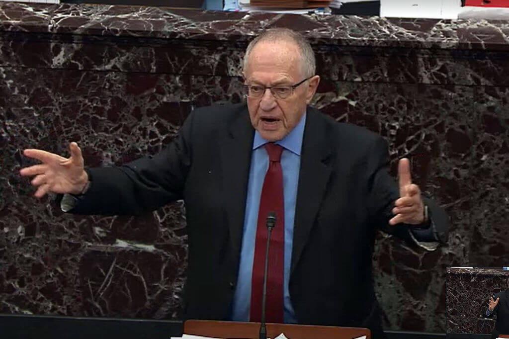 Prof. Alan Dershowitz on Jan. 29, 2020. 