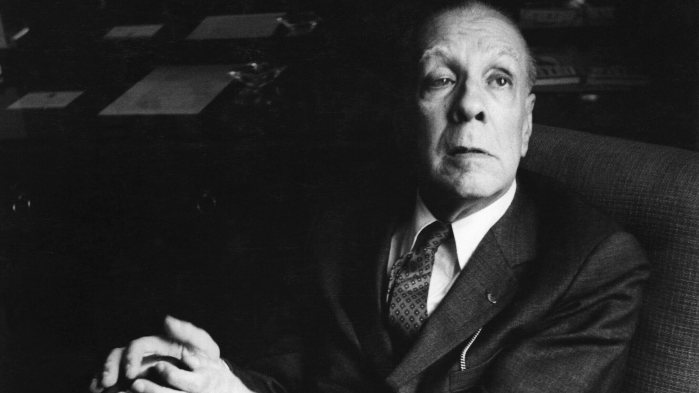 A 1971 portrait of Argentine author Jorge Luis Borges.