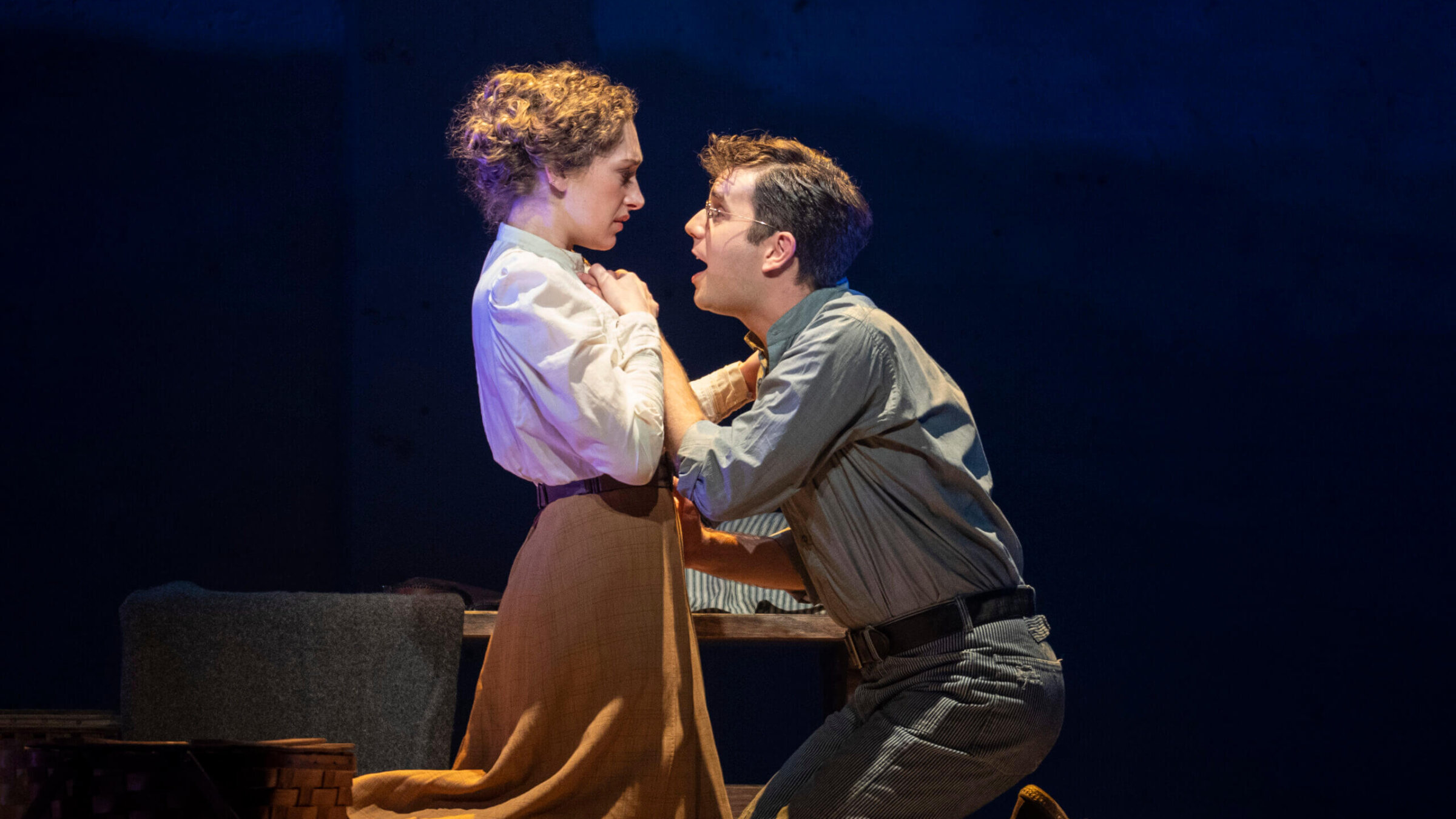 Micaela Diamond and Ben Platt as Lucille Frank and Leo Frank, in the Broadway production of "Parade." 