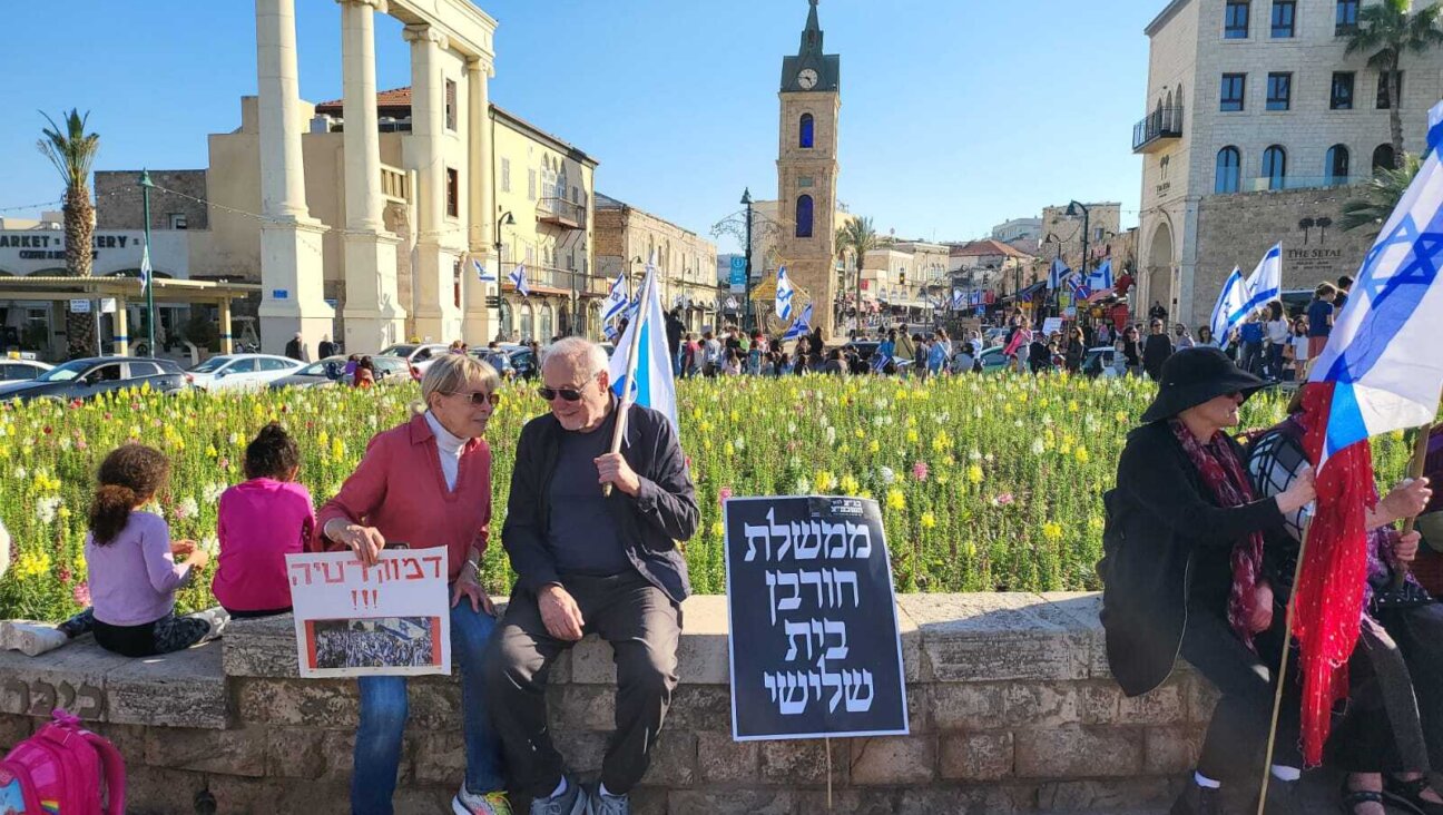 Tel Aviv protesters were jubilant on Monday, as signs grew that the Netanyahu government would suspend a signature judicial reform in response to widespread dissent. (Deborah Danan)