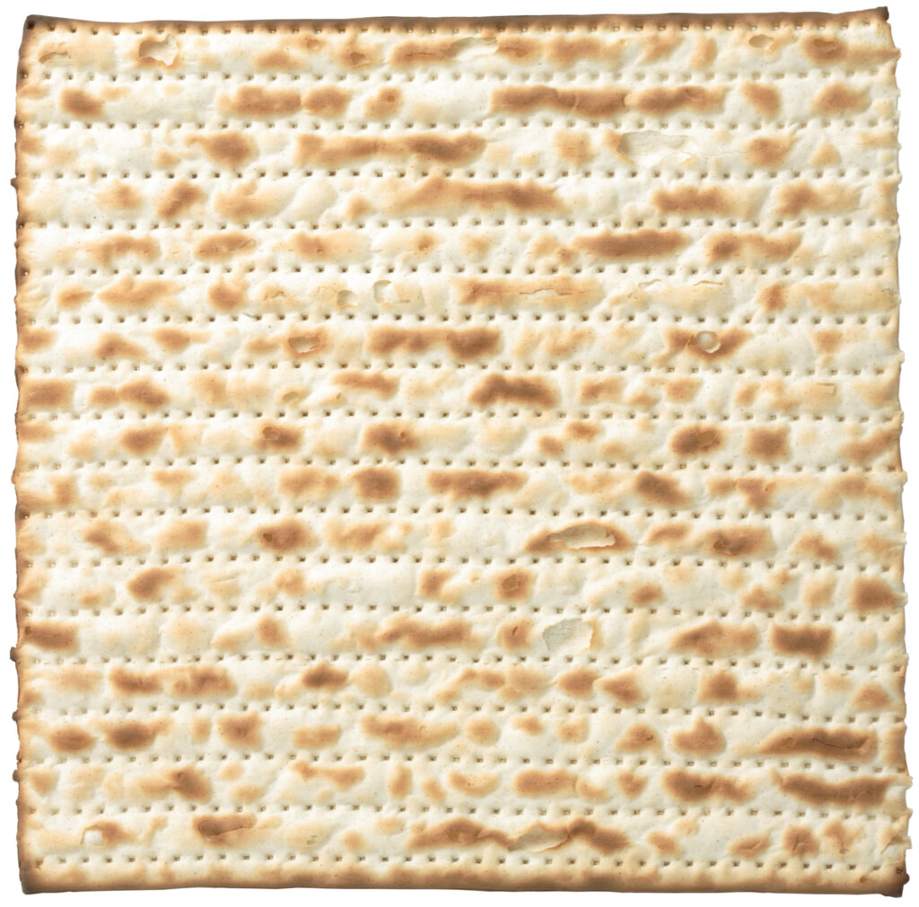 A giant square matzo cracker with char marks and grid lines on it.