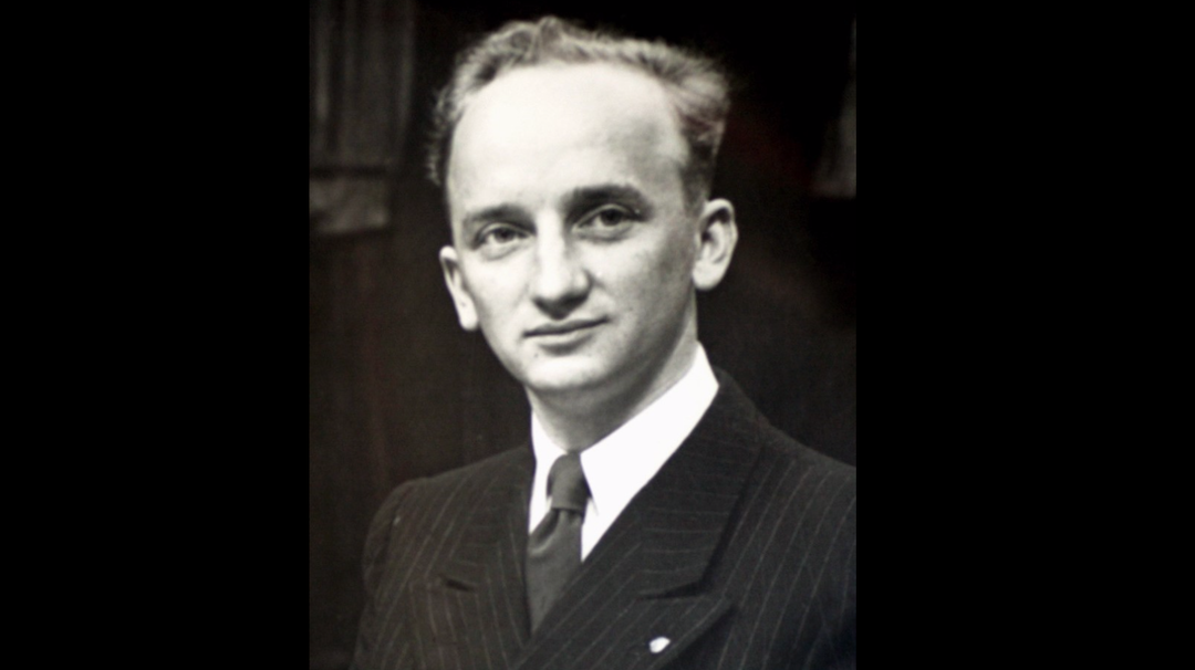 Prosecutor Benjamin Ferencz at the Einsatzgruppen Trial in Nuremberg, which lasted from September 1947 until April 1948. (Wikipedia)