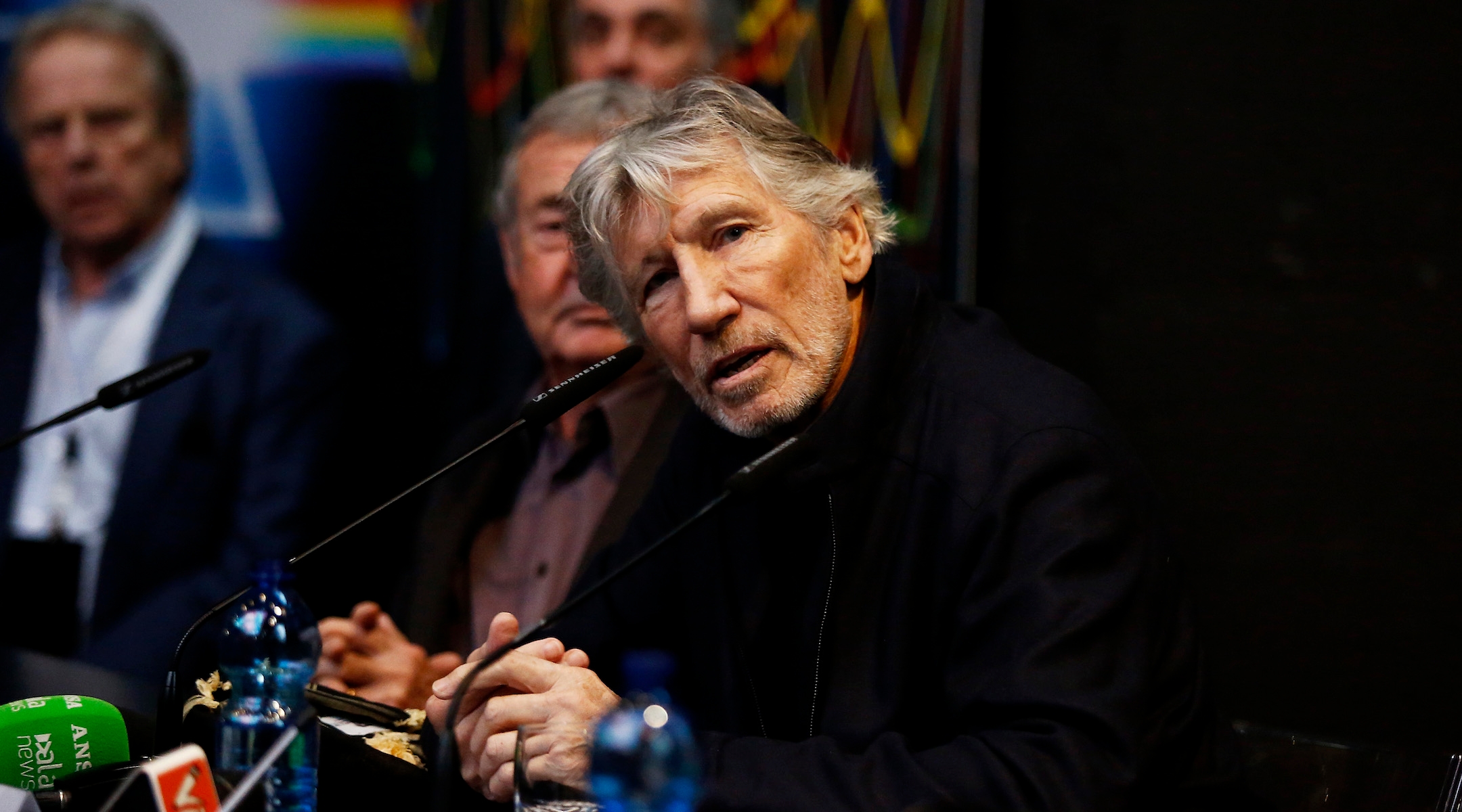 Roger Waters at a news conference in Rome, Jan. 16, 2018. He is a leading celebrity in the Boycott, Divestment and Sanctions movement against Israel. (Ernesto S. Ruscio/Getty Images)