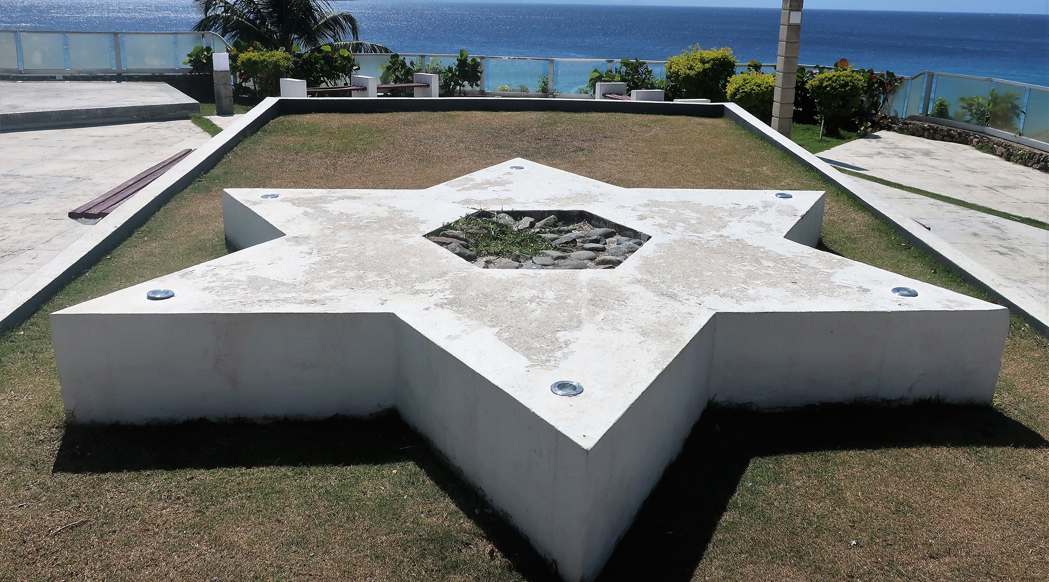 A star of David overlooks the Atlantic Ocean on the north coast of the Dominican Republic. The park was built to honor the Jewish refugees who settled in Sosua in the 1940s. (Dan Fellner)