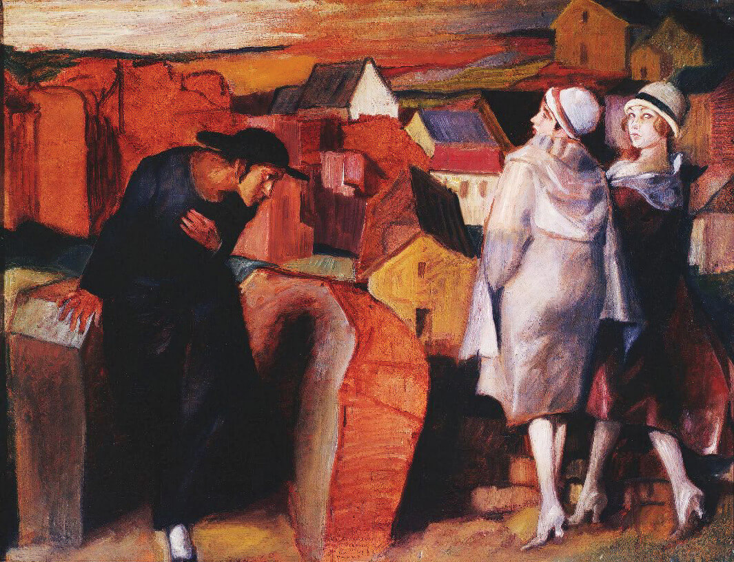 Bruno Schulz's 'A Meeting. Jewish Youth and Two Women in the Town Alley'